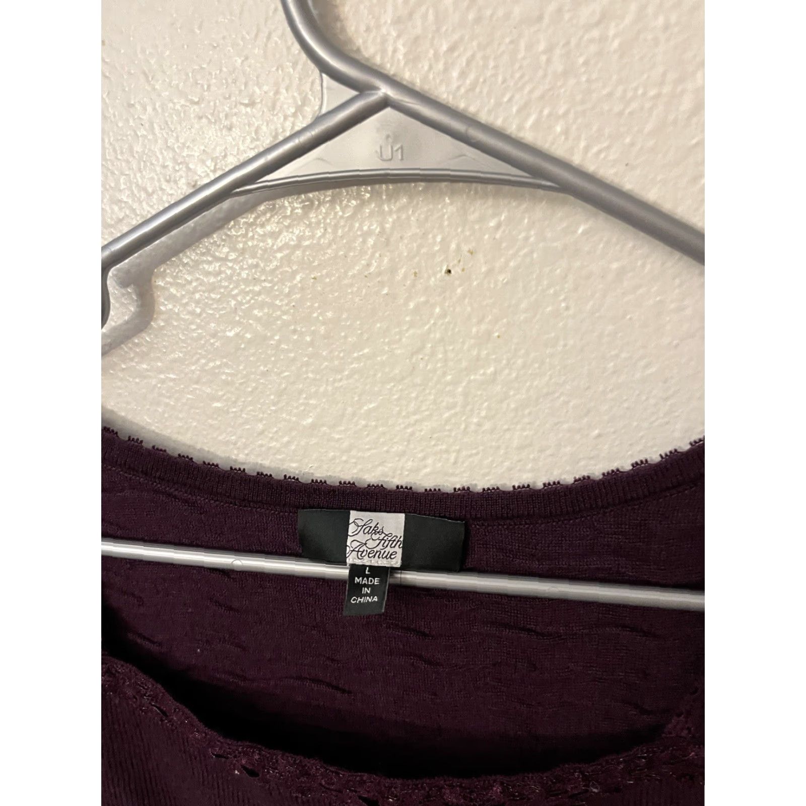 Saks Fifth Avenue VINTAGE Saks Fifth Avenue Blouse Shirt Maroon Square Neck Short Sleeve L Womens Size L / US 10 / IT 46 - 2 Thumbnail