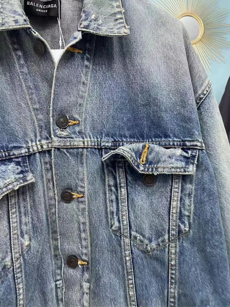 Balenciaga Balenciaga 23FW Lightning Denim Jacket. Size US S / EU 44-46 / 1 - 4 Thumbnail