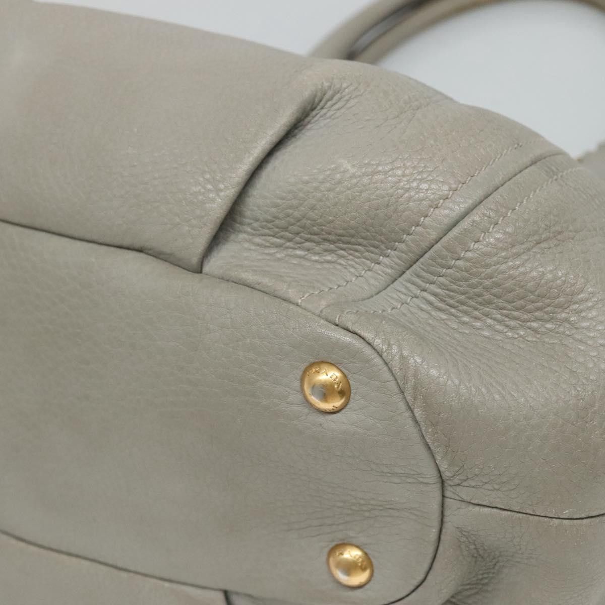 Prada PRADA Hand Bag Leather Gray Size ONE SIZE - 16 Thumbnail
