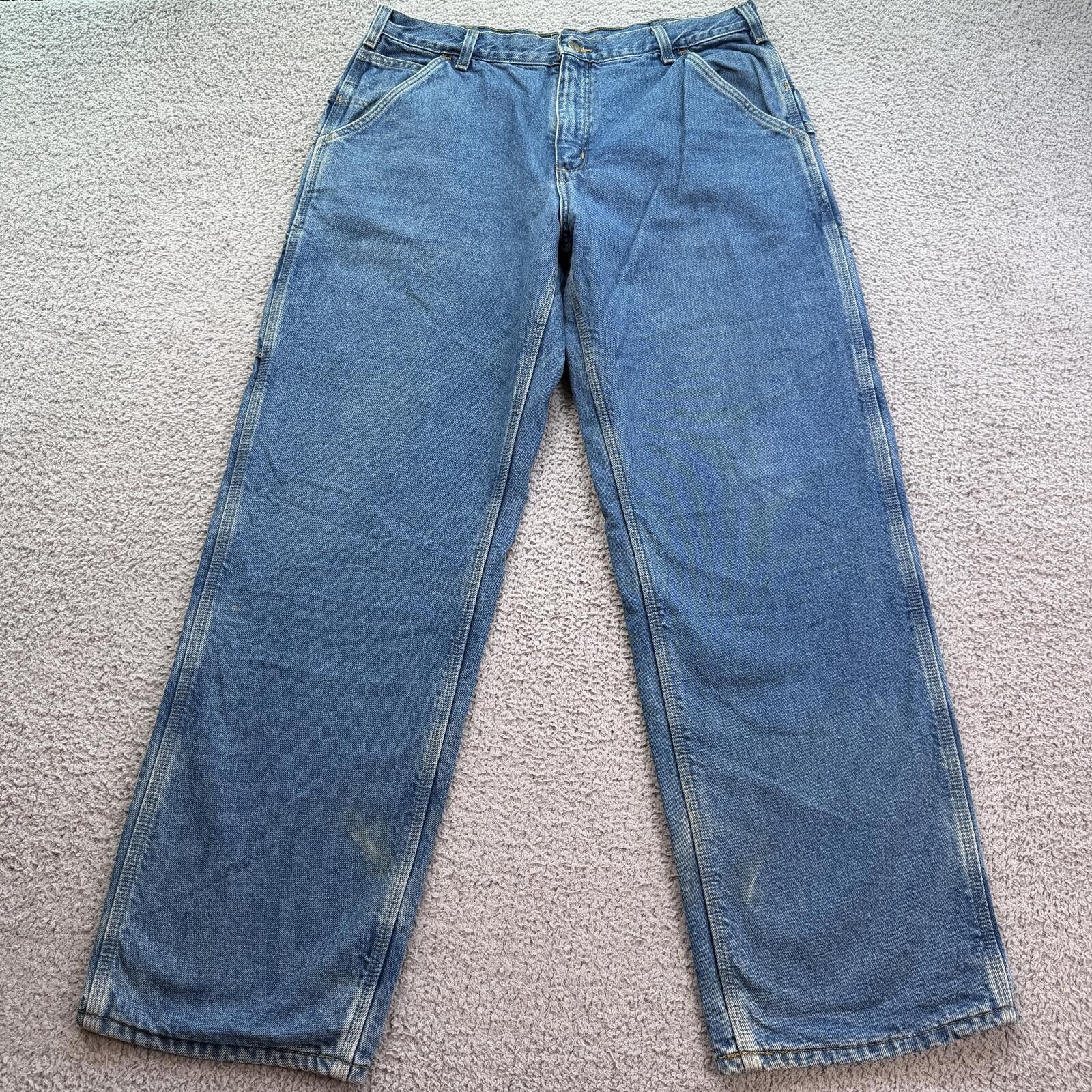 Carhartt Carhartt Dungaree Fit Carpenter Jeans 36x32 Insulated Lined Size US 36 / EU 52 - 1 Thumbnail