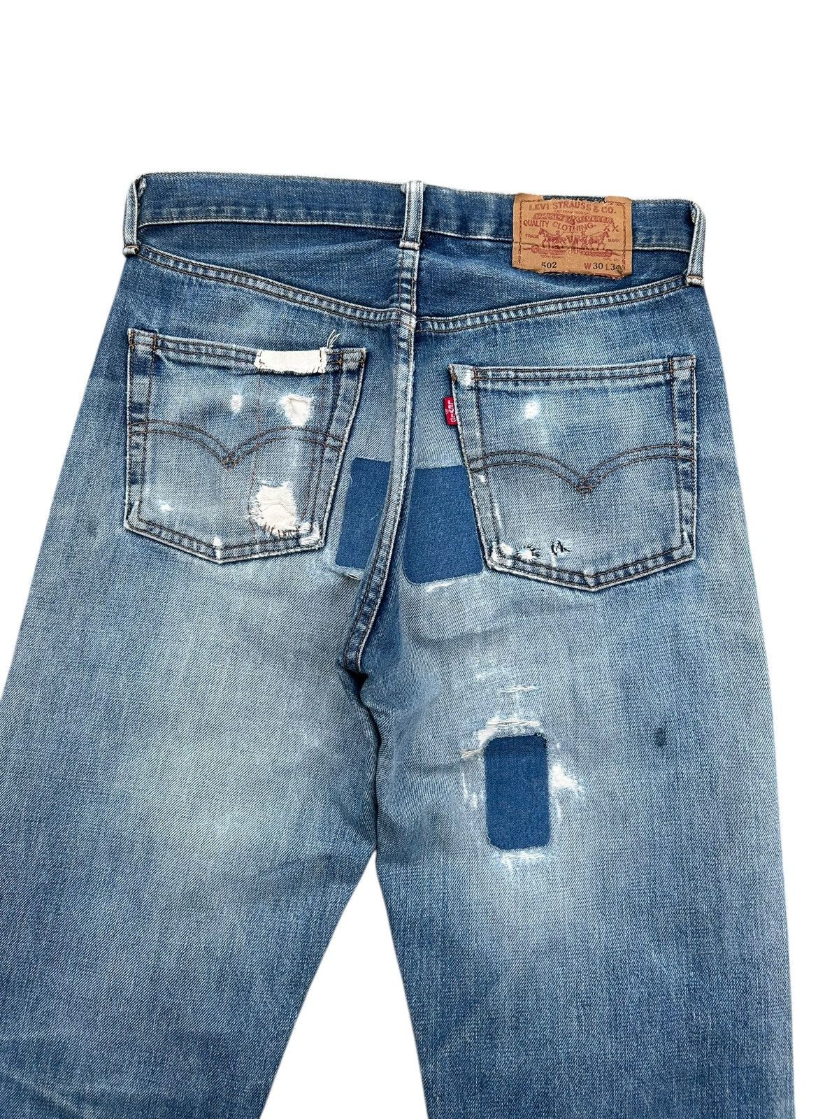 Kapital Thrashed Vintage Levis big E Selvedge Repair Denim jeans Size US 30 / EU 46 - 11 Thumbnail