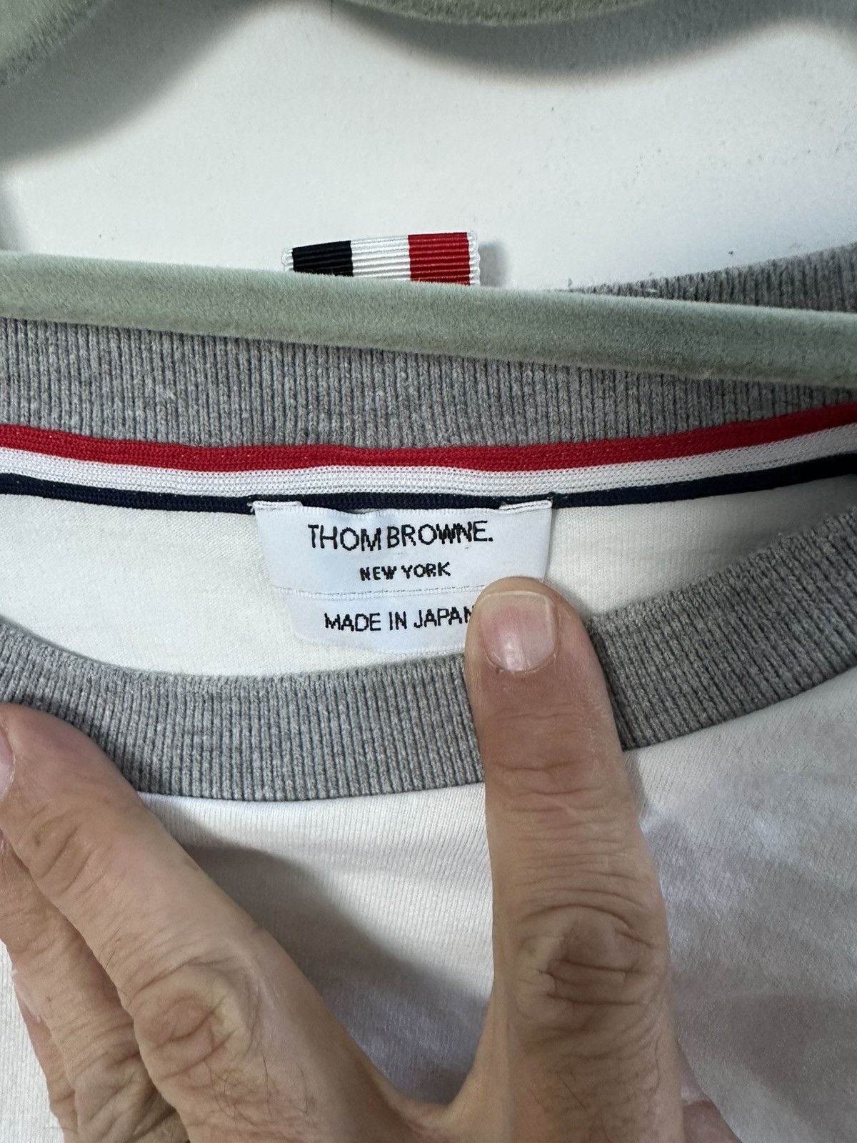 Thom Browne Thom Browne Made in Japan 3/4 Sleeve Four Bar Baseball Tee Size US M / EU 48-50 / 2 - 2 Thumbnail