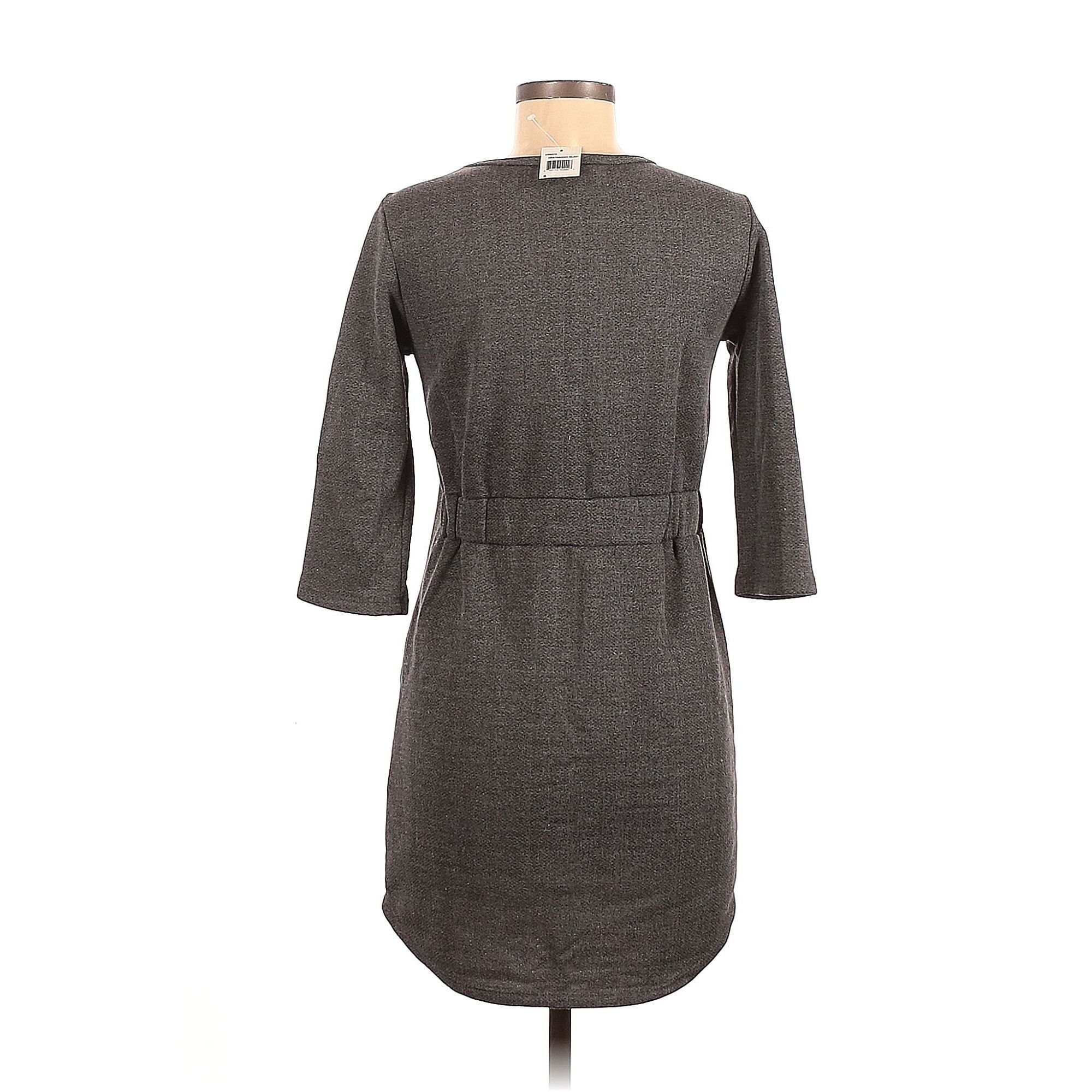 Other Everly Gray 3/4 Sleeve Distressed Knee Length Ruched Waist D Size S / US 4 / IT 40 - 2 Thumbnail