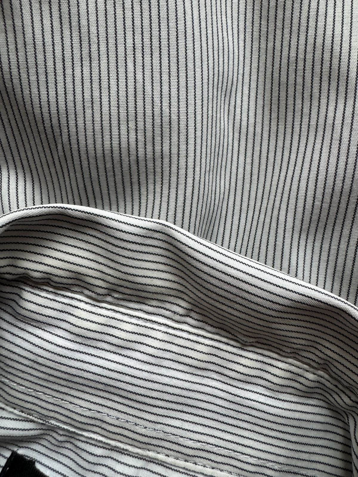 Raf Simons Raf Simons SS02 Double Collar Pinstripe Button-Up Shirt Size US S / EU 44-46 / 1 - 14 Thumbnail