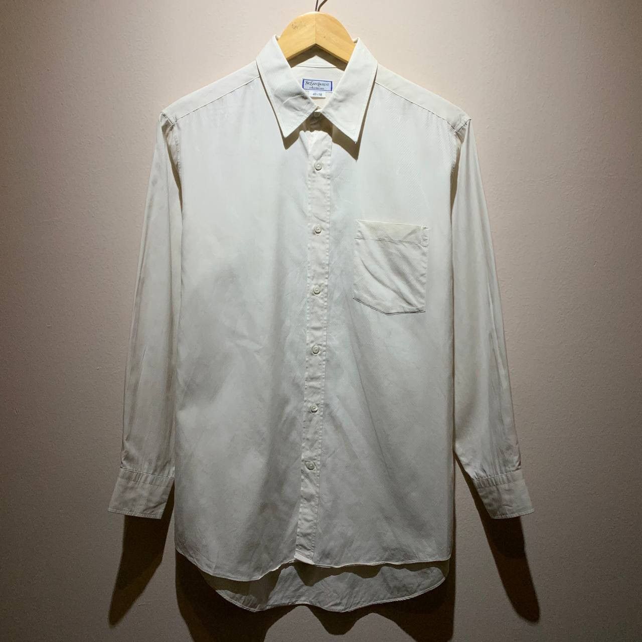 Yves Saint Laurent Yves Saint Laurent YSL Monogram Formal Button Up Shirts Size US M / EU 48-50 / 2 - 1 Thumbnail
