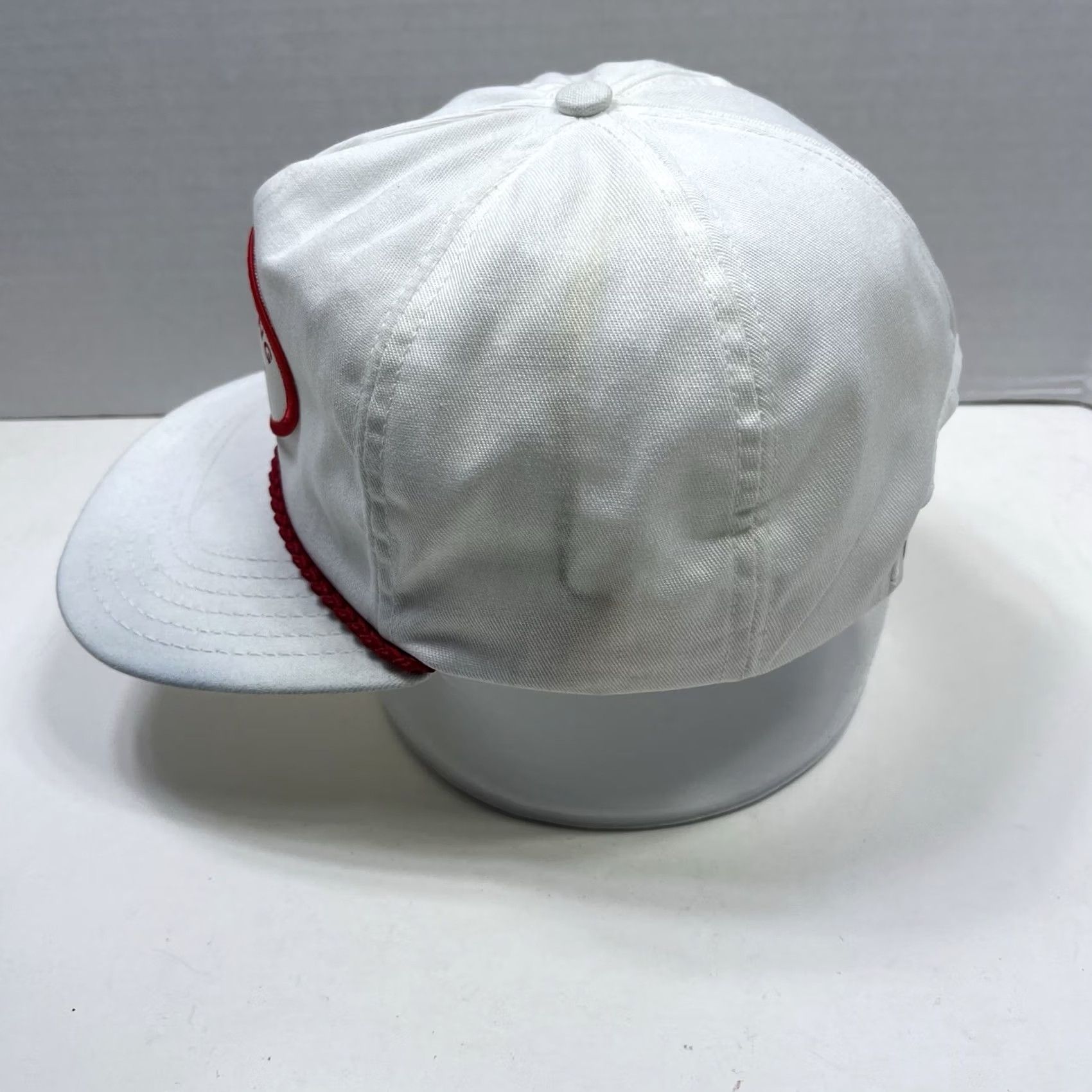 Roper VINTAGE Yeager Trucking Hat Cap Transportation White Red Patch F&S Feed Rope 90s Mens Size ONE SIZE - 3 Thumbnail