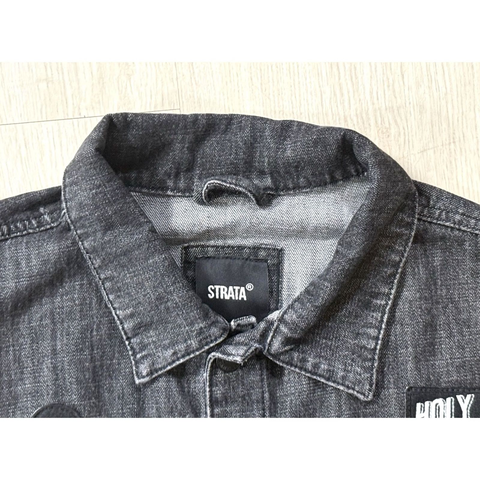 Denime VINTAGE NWT Holy Ship ‘13.0 (2019)’ Denim Jacket Large Griz Green Velvet Rusko Malaa EDM Jacket Mens Fashion EDM Party/Vintage Denim Jacket L Black Size US L / EU 52-54 / 3 - 6 Thumbnail
