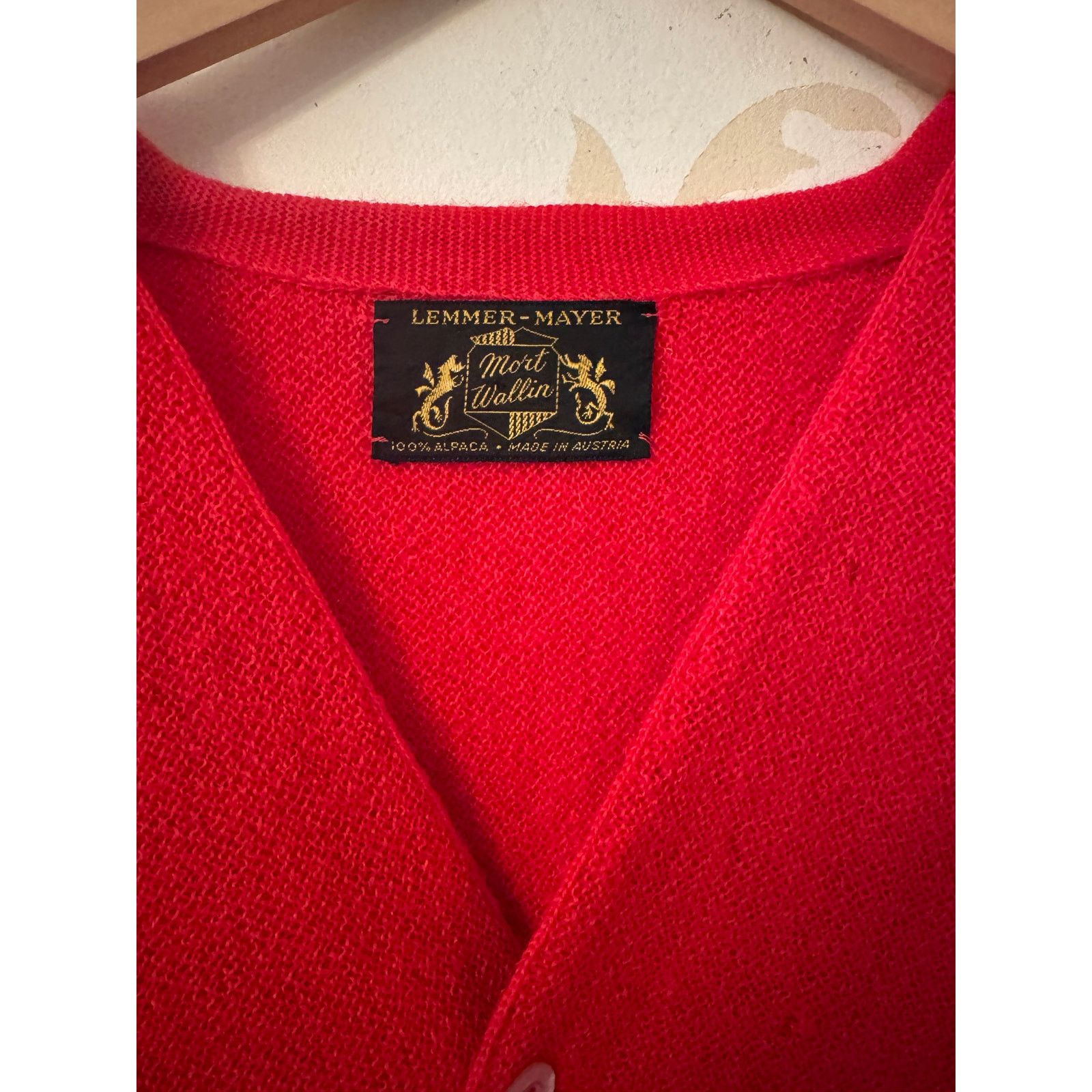 Vintage Men's M Lemmer - Mayer 100% Alpaca Cardigan Sweater Size US M / EU 48-50 / 2 - 1 Thumbnail