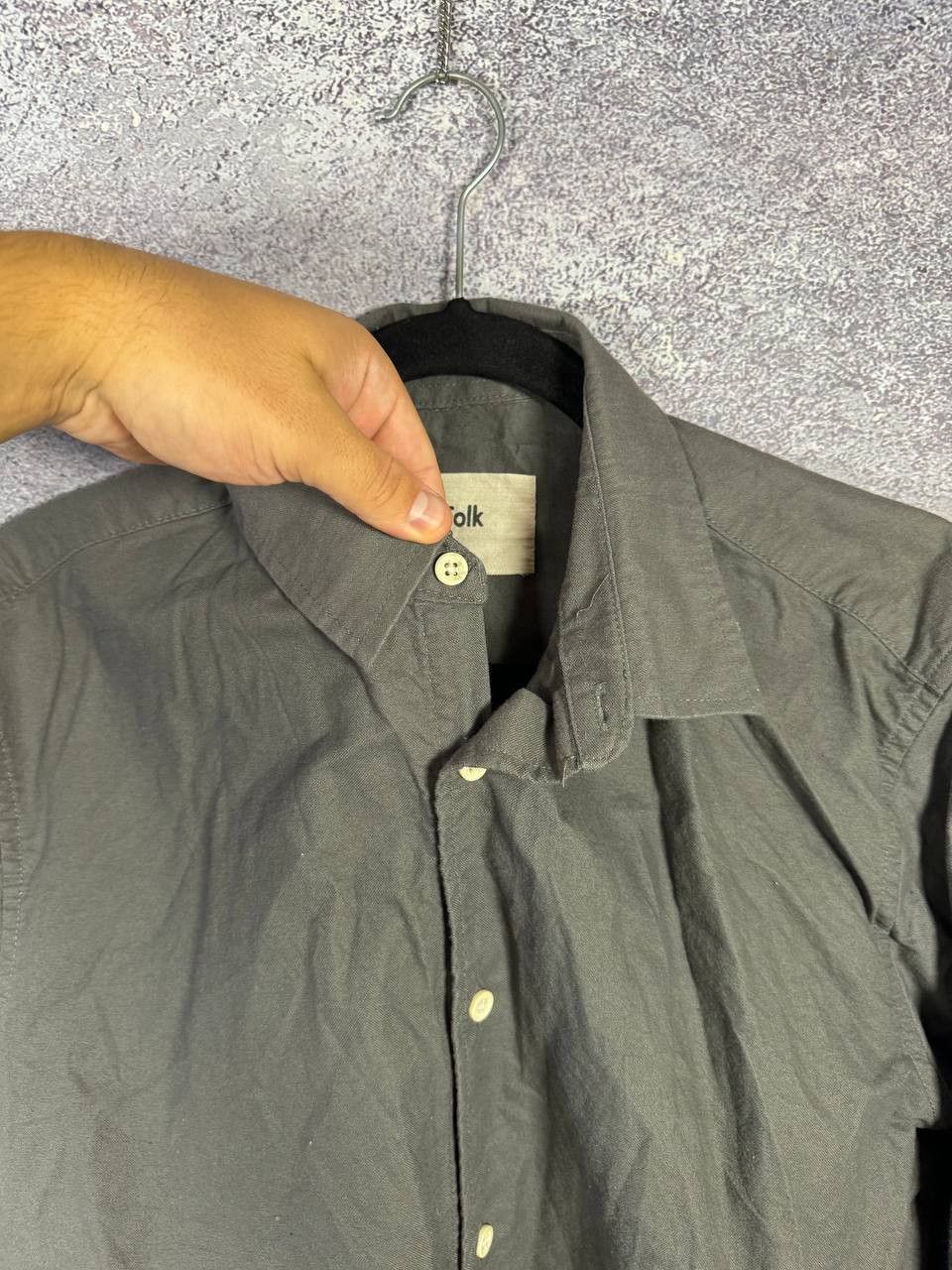 Folk Folk 4 Gray Shirt Men's Button Up Large Size US L / EU 52-54 / 3 - 10 Thumbnail