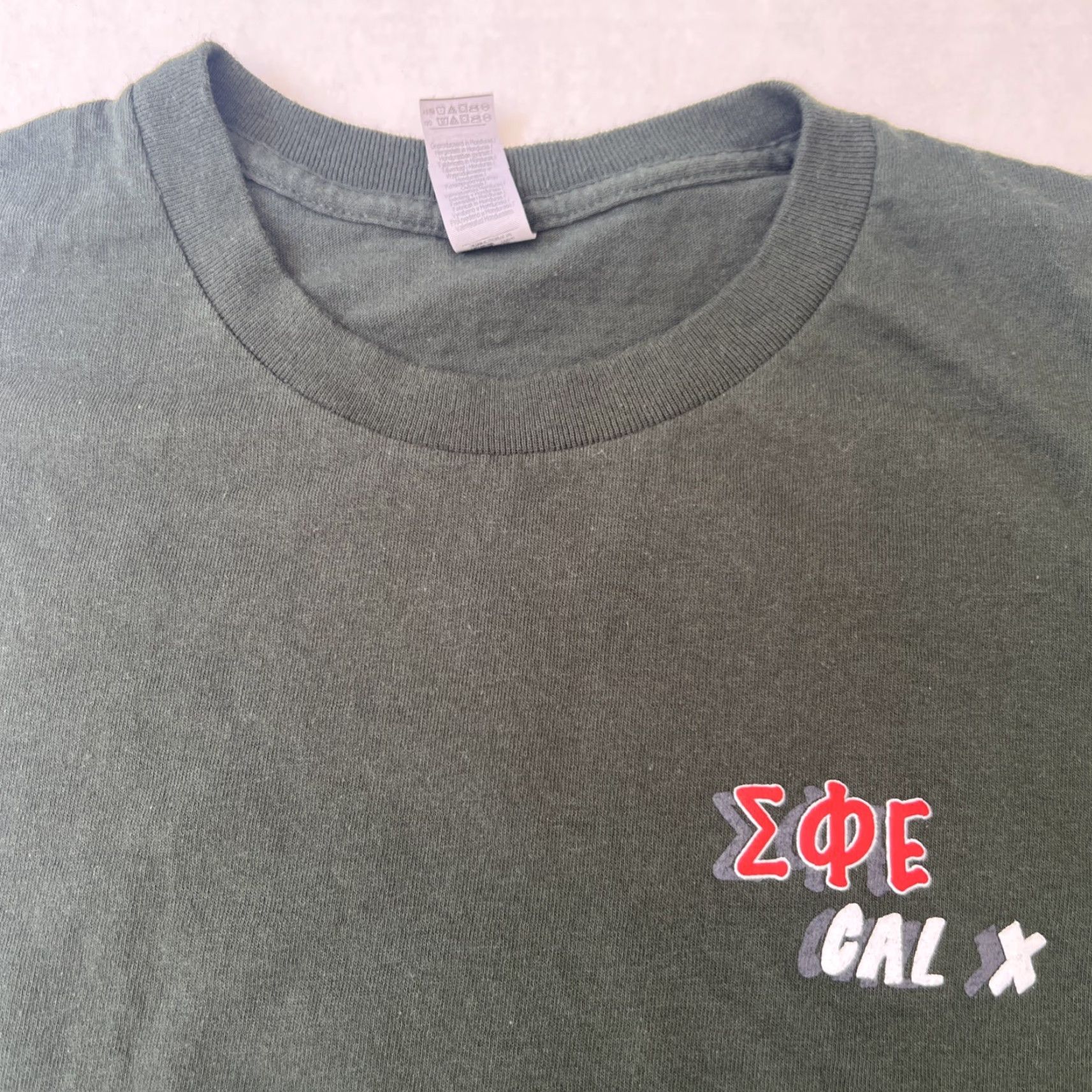 Gildan VINTAGE Sigma Phi Epsilon SigEp Fall Rush 2023 Tarzan Jungle Theme Shirt Large Size US L / EU 52-54 / 3 - 3 Thumbnail