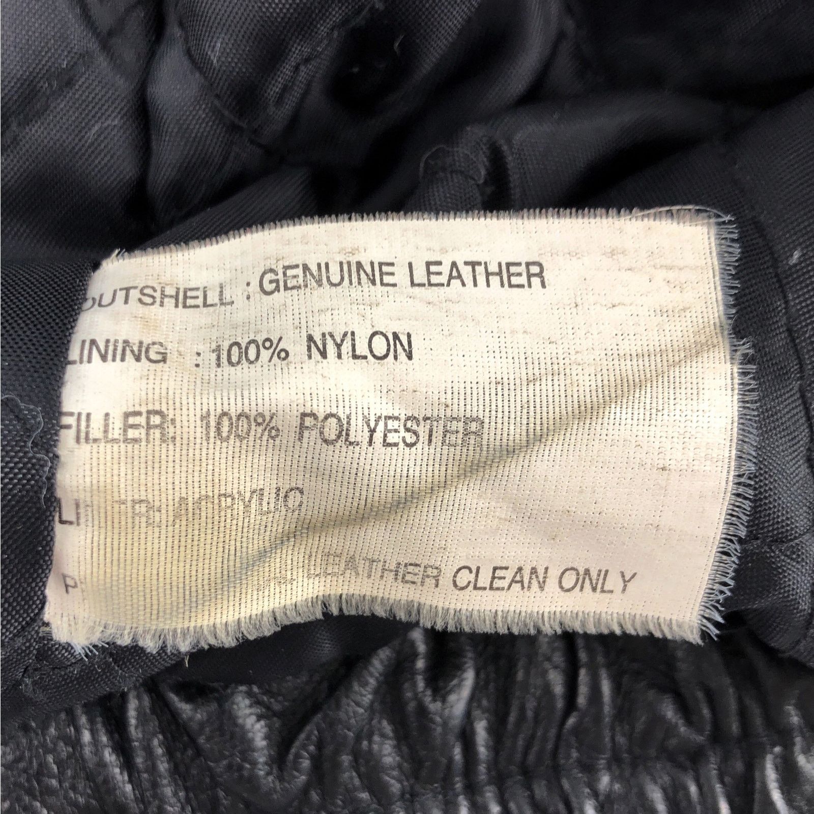 Vintage 90s black leather biker jacket 1990s vintage Size US XL / EU 56 / 4 - 12 Thumbnail