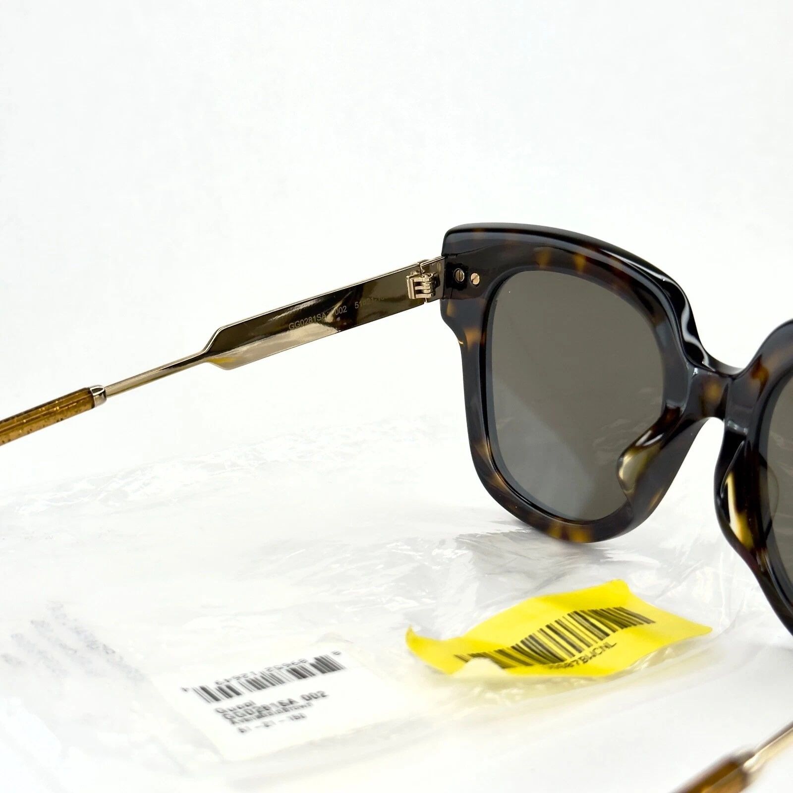 Gucci GUCCI GG0281S WEB 0281 Gold Brown Metal Sunglasses 002 Size ONE SIZE - 2 Thumbnail