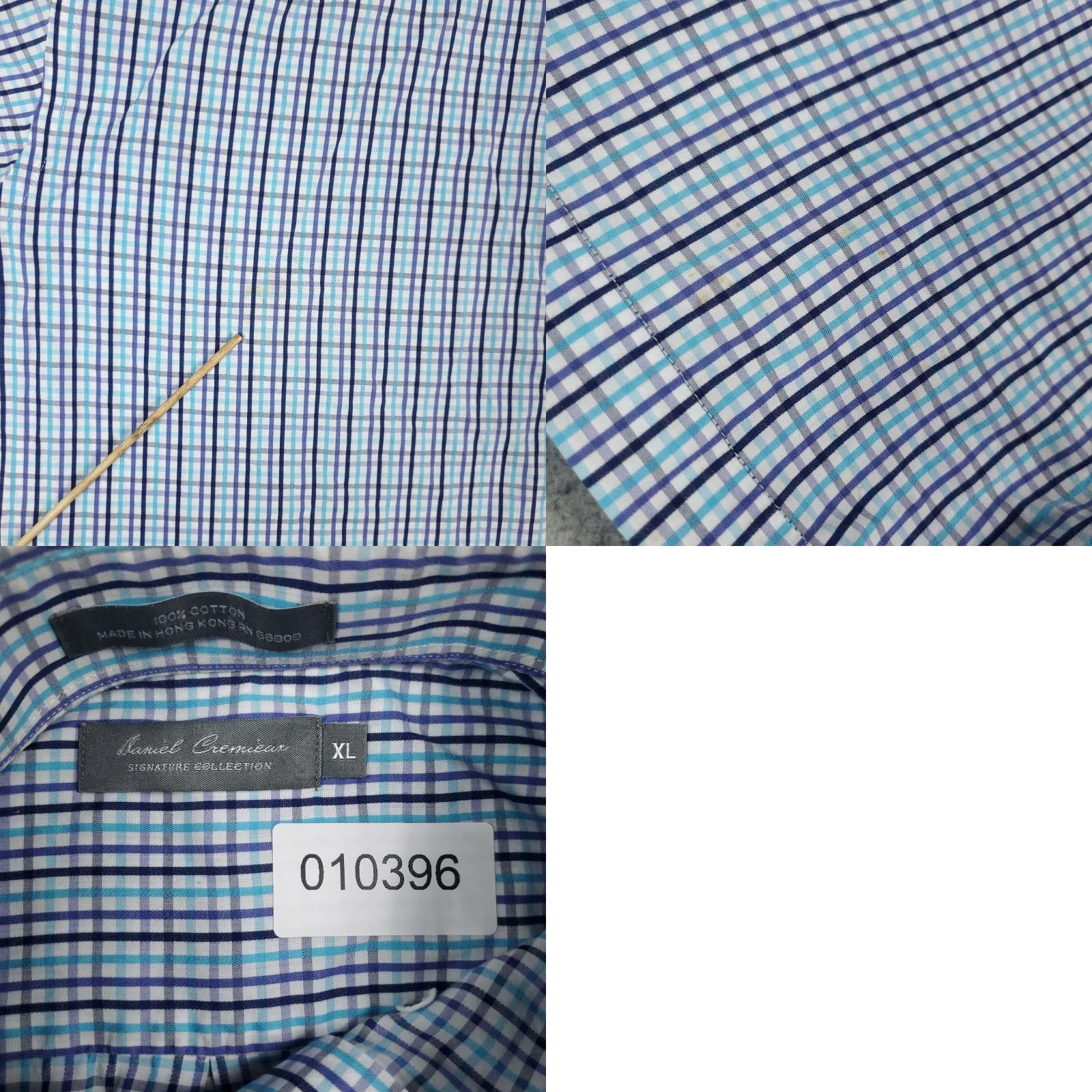 Cremieux VINTAGE Daniel Cremieux Blue Plaid Men's Short Sleeve Button-Up Shirt Adult XL Casual All Seasons Size US XL / EU 56 / 4 - 8 Thumbnail