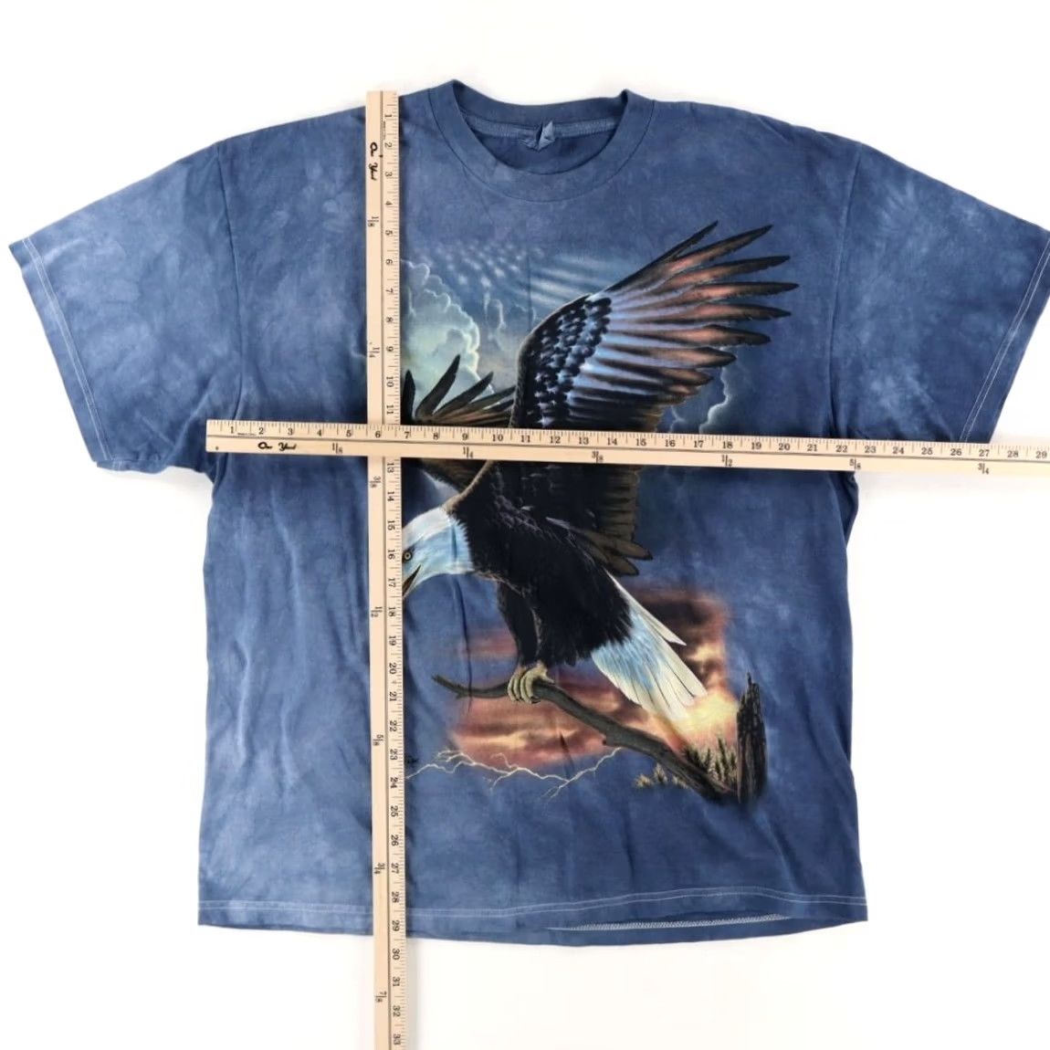 The Mountain The Mountain Bald Eagle Tie-Dye T-Shirt Blue Men's XL Size US XL / EU 56 / 4 - 3 Thumbnail