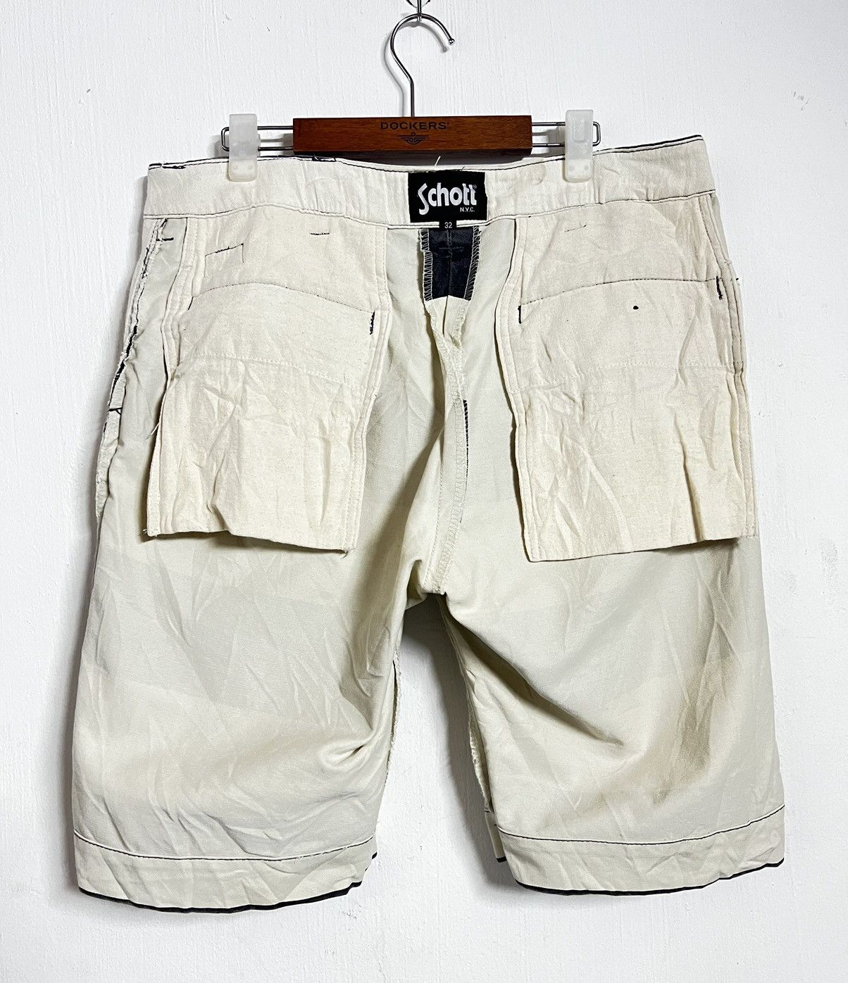 Schott 🔥HOT DROPS🔥 Vintage Trousers Prison Schott Short Pants Size US 32 / EU 48 - 13 Thumbnail