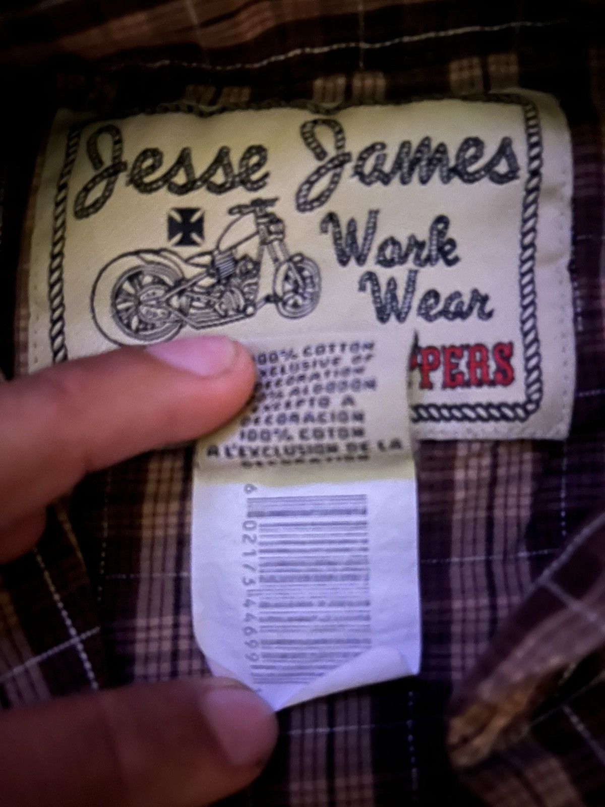 Vintage × West Coast Choppers Vintage west coast choppers plaid pearl snap Size US M / EU 48-50 / 2 - 5 Thumbnail