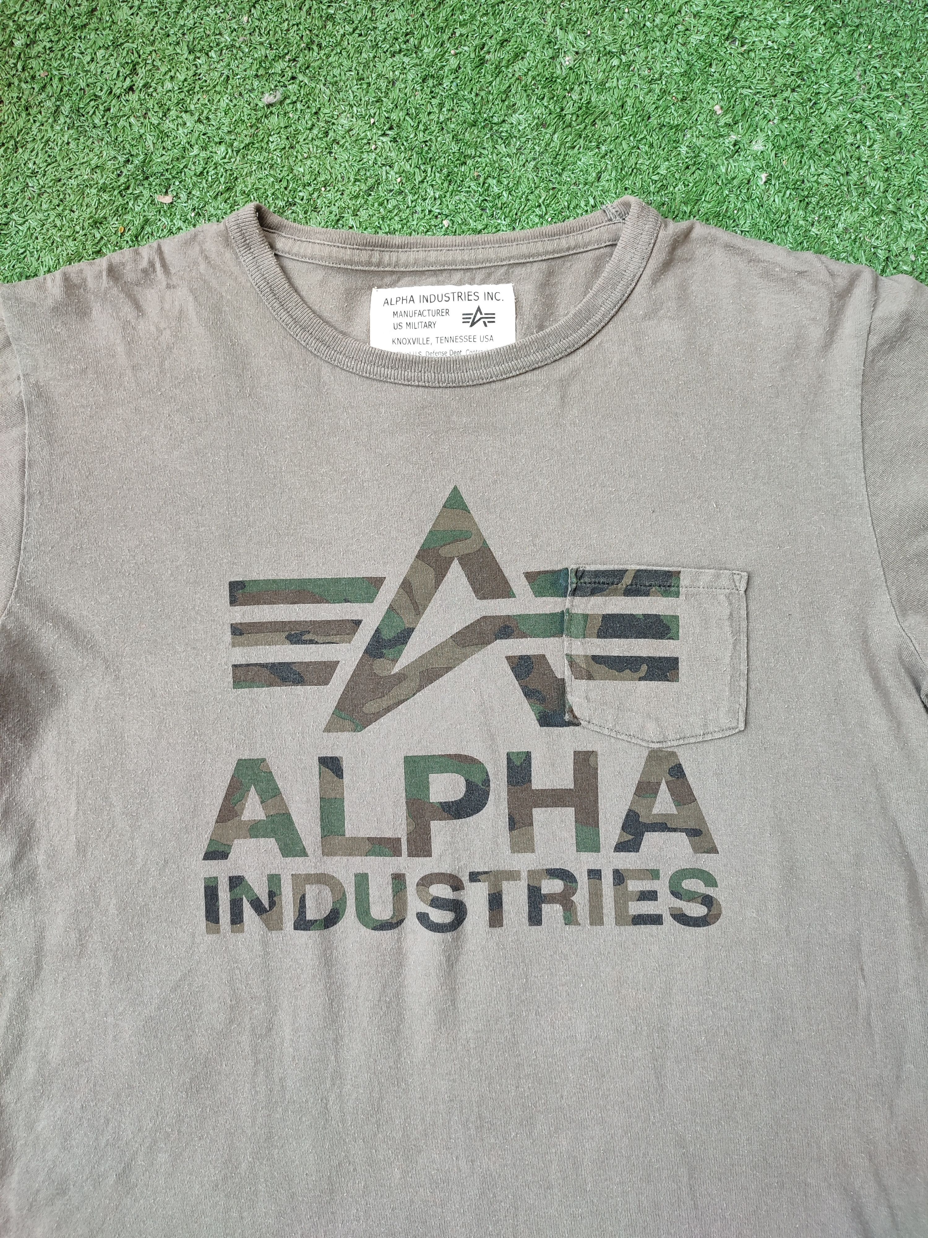 Alpha Industries 💥90s💥 Vintage Alpha Industries Big Logo Tees Size US L / EU 52-54 / 3 - 5 Thumbnail