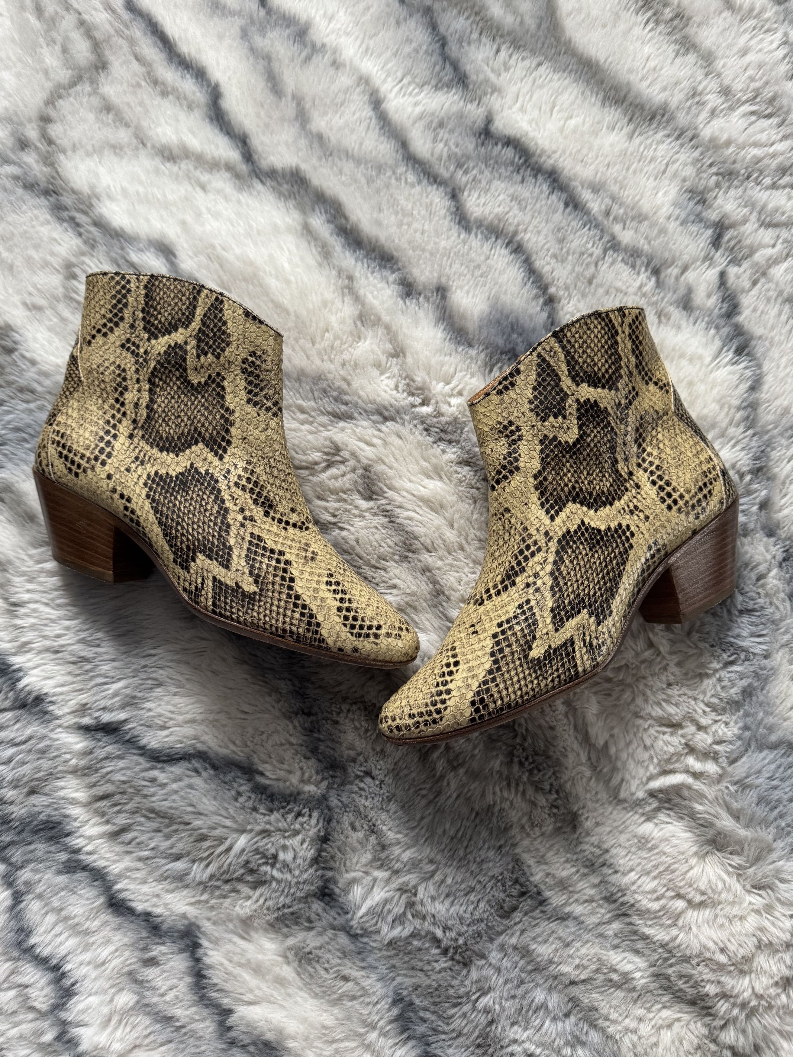 Isabel Marant ISABEL MARANT Dacken Snake Print Leather Cowboy Boots Size US 6 / IT 36 - 1 Thumbnail