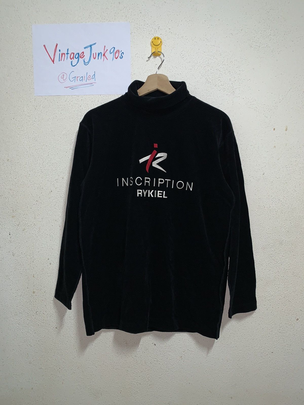 image of Rykiel Homme x Sonia Rykiel vintage 1989 Sonia Rykiel Sweatshirt Suede in Black, Women's (Size XS)