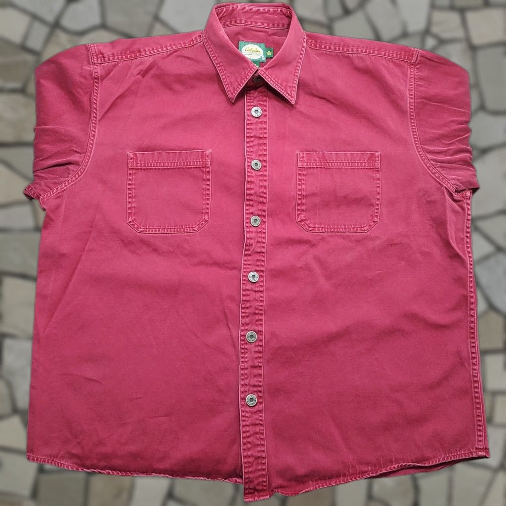 Vintage VINTAGE Cabela's Shirt Men XL Red Cotton Canvas Western Button-Up Casual Workwear Pocketed Button-Down Size US XL / EU 56 / 4 - 1 Thumbnail