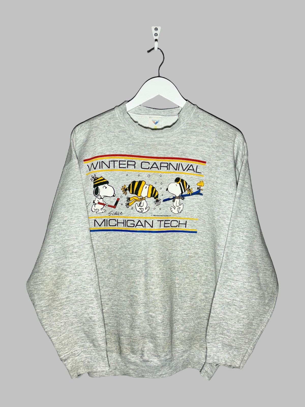 Vintage 70s Vintage Snoopy Michigan Tech Carnival 1958 Sweatshirt Size US XL / EU 56 / 4 - 1 Thumbnail