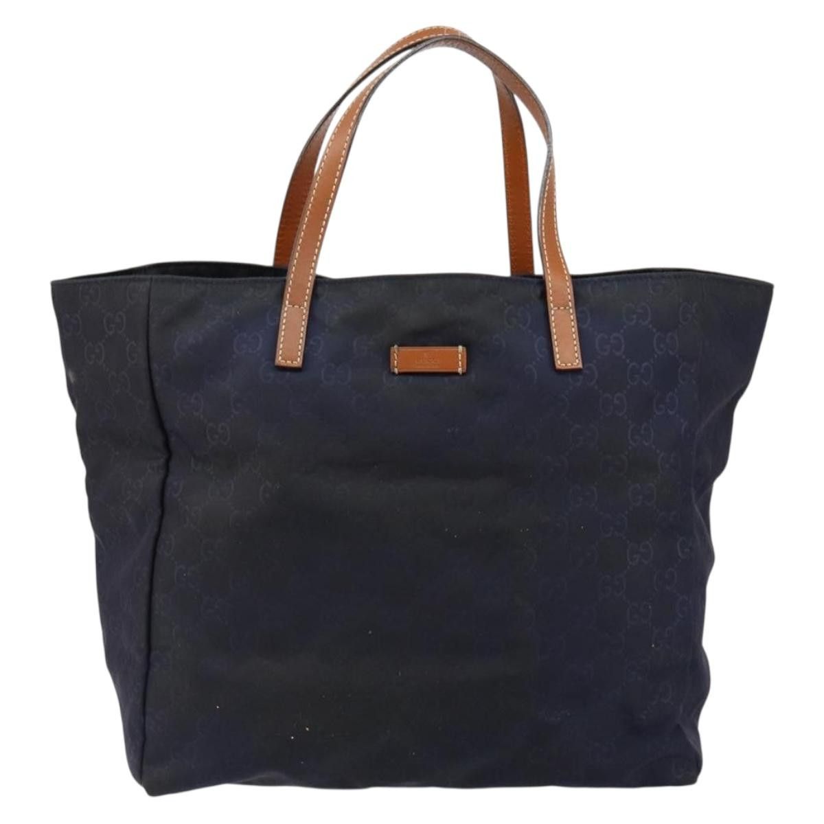 Gucci GUCCI GG Canvas Tote Bag Nylon Navy Size ONE SIZE - 2 Thumbnail