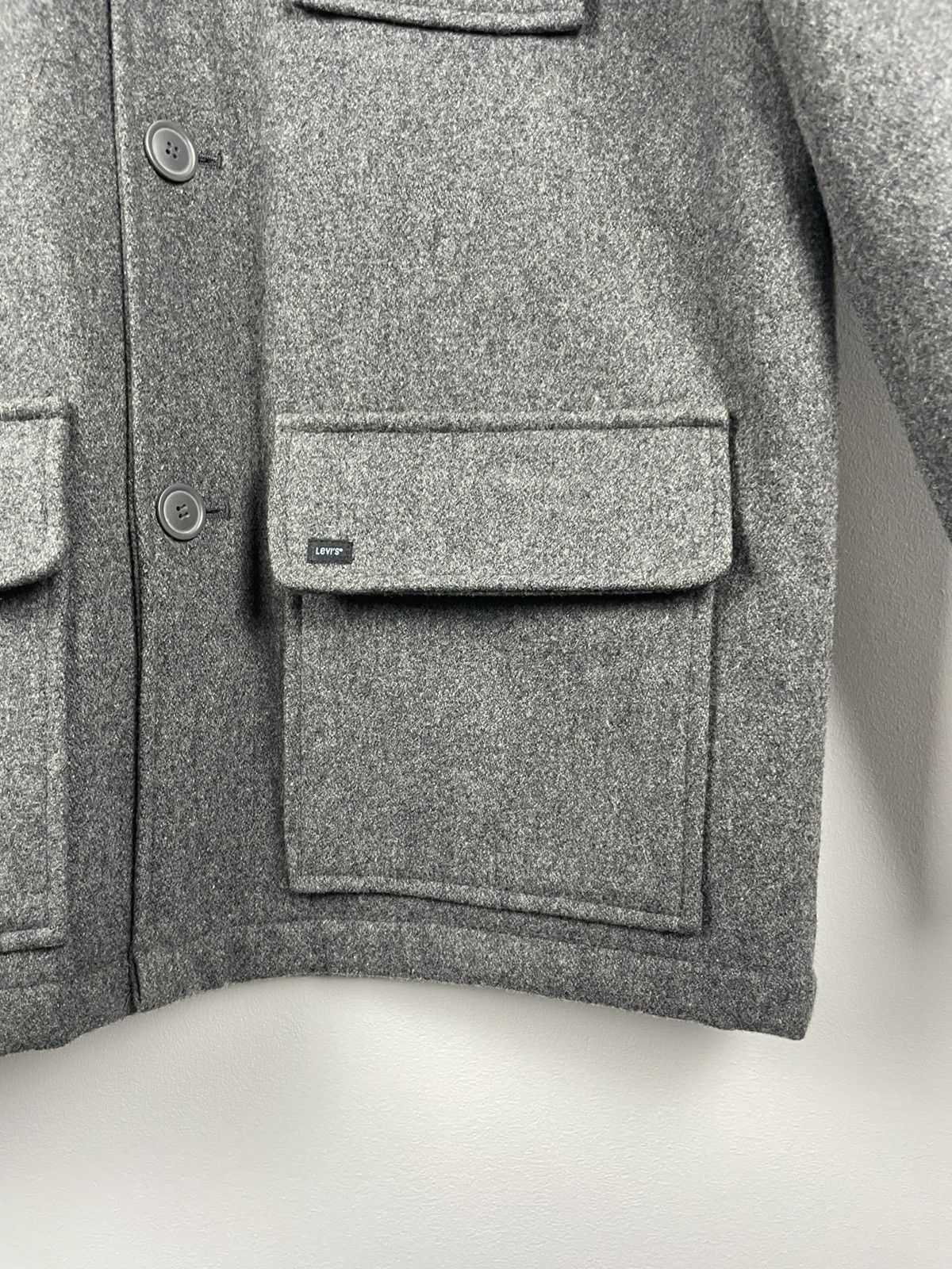Japanese Brand × Levi's × Levi's Vintage Clothing Levi’s Red Tab Vintage Wool Work Jacket Grey Korea Coat Size US L / EU 52-54 / 3 - 5 Thumbnail