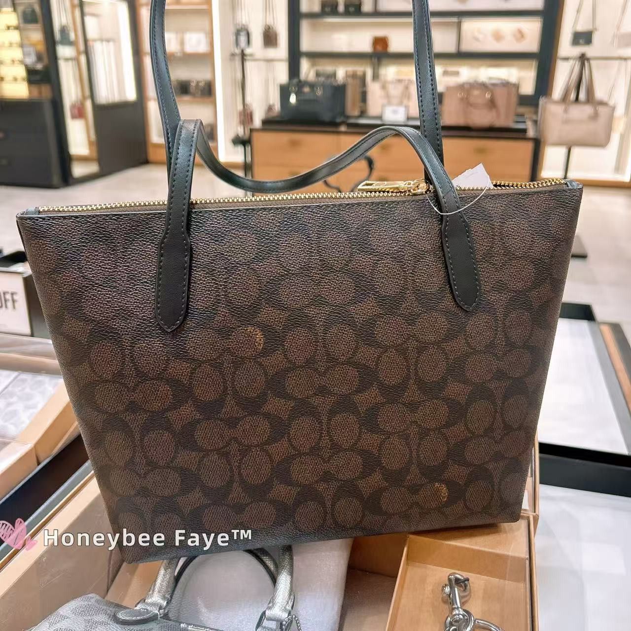 Coach Fiona Zip Tote Bag In Signature Canvas CBT18 Size ONE SIZE - 5 Thumbnail