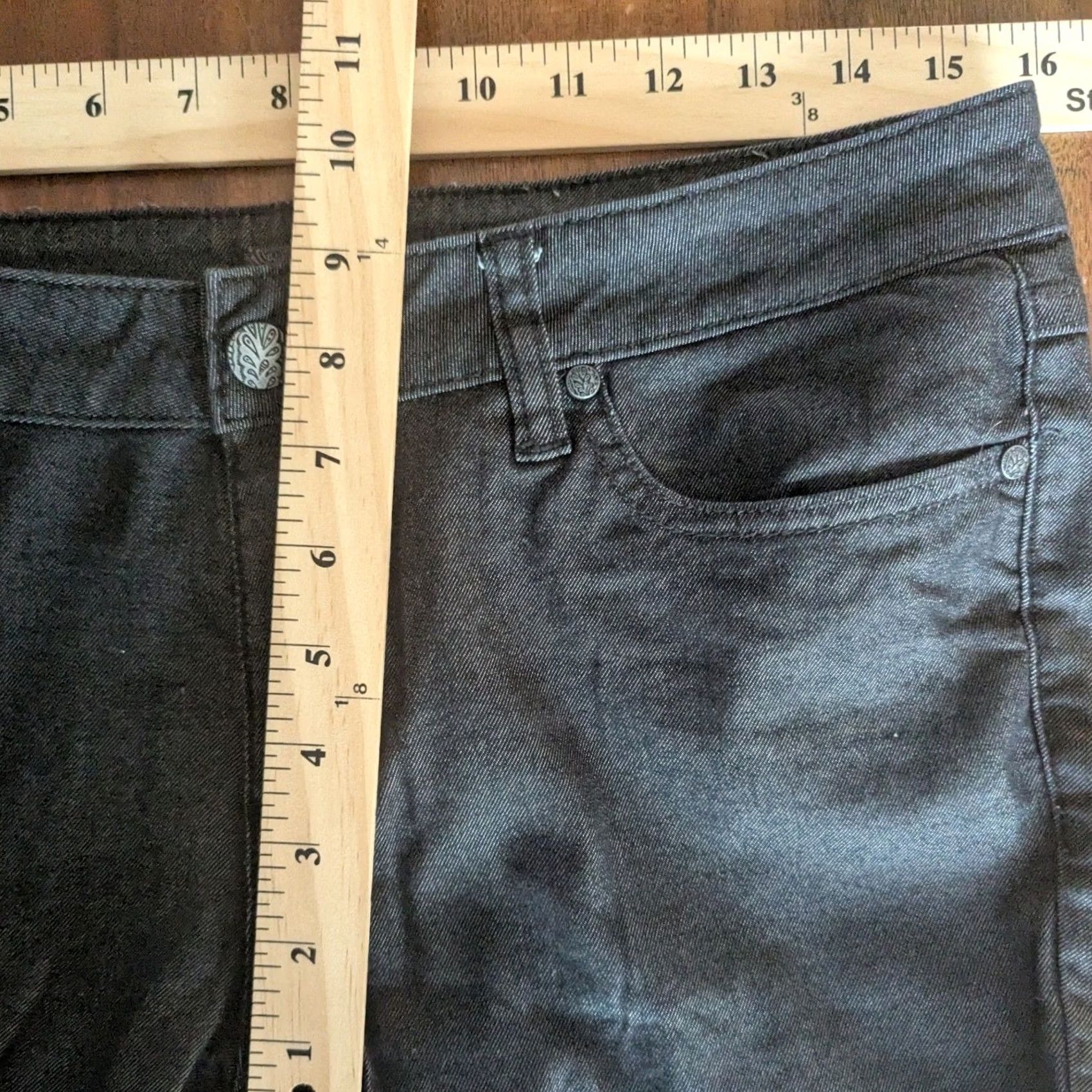 Prana Prana Kara Jeans Charcoal Grey Stretch Denim Tapered Leg Womens Sz 8/29 Short Size 29" - 5 Thumbnail