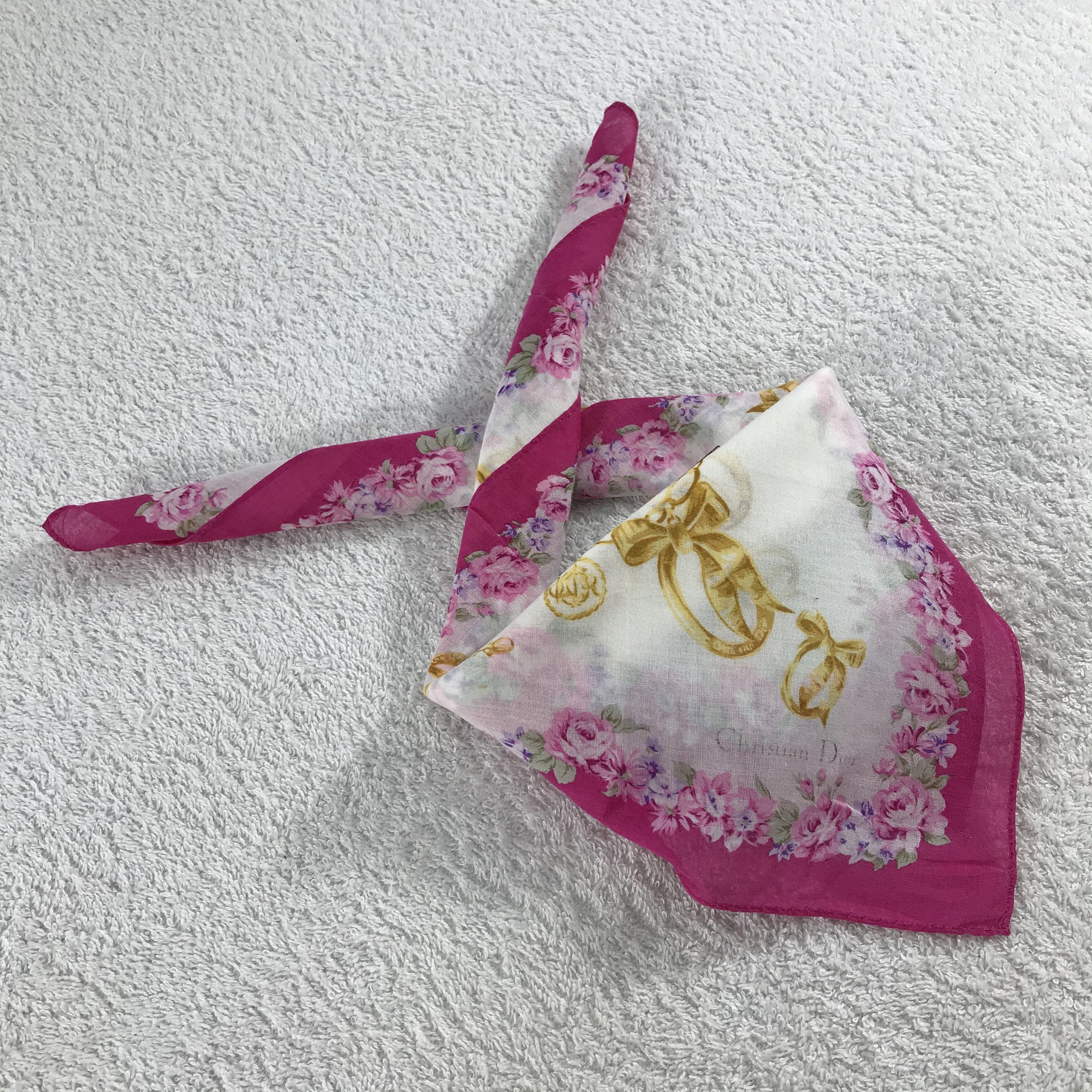 Christian Dior Monsieur × Vintage Christian Dior Bandana / Handkerchief / Neckerchief - S351 Size ONE SIZE - 4 Thumbnail