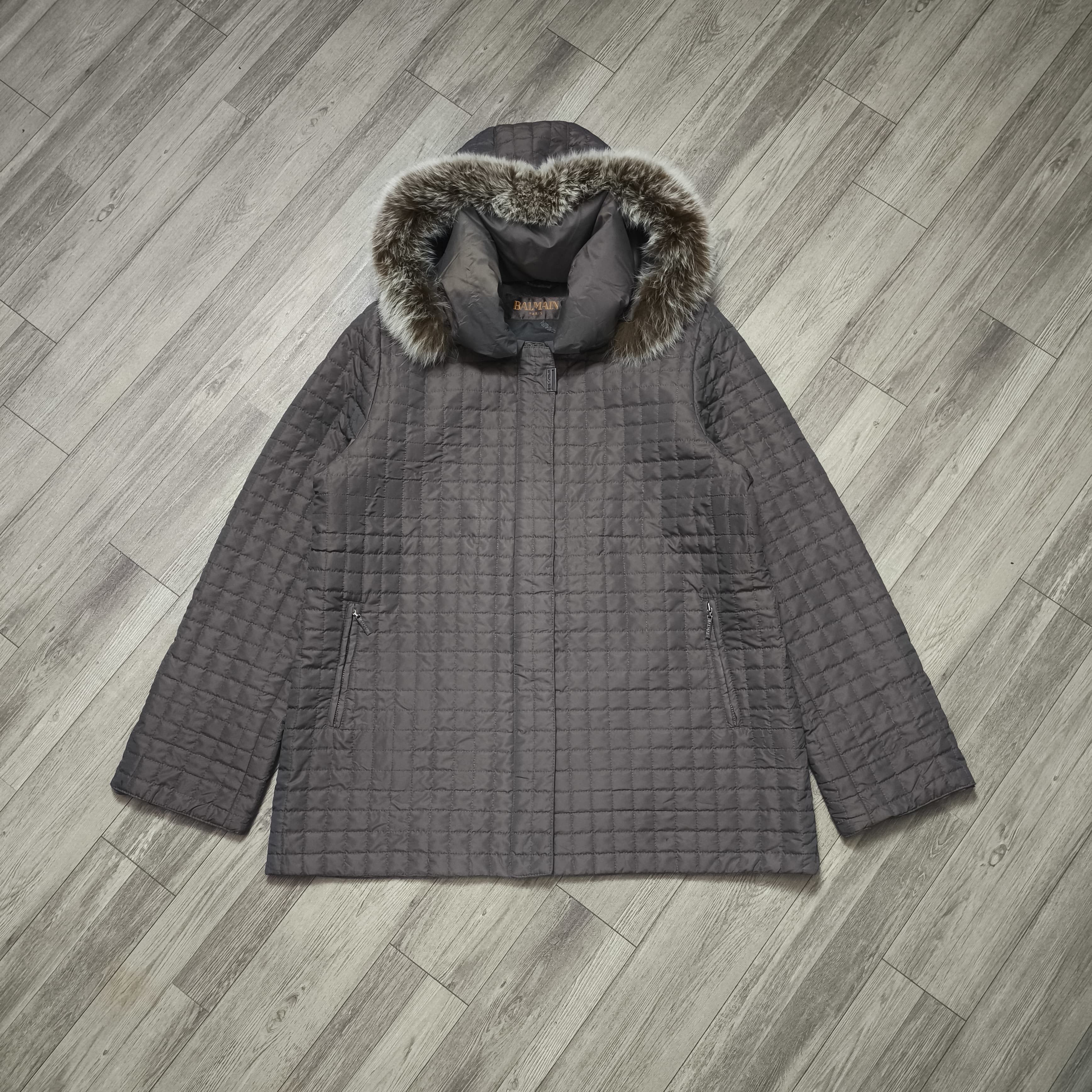 Saint Laurent Paris Balmain Paris Detachable Racoon Fur Jacket Size US L / EU 52-54 / 3 - 1 Thumbnail