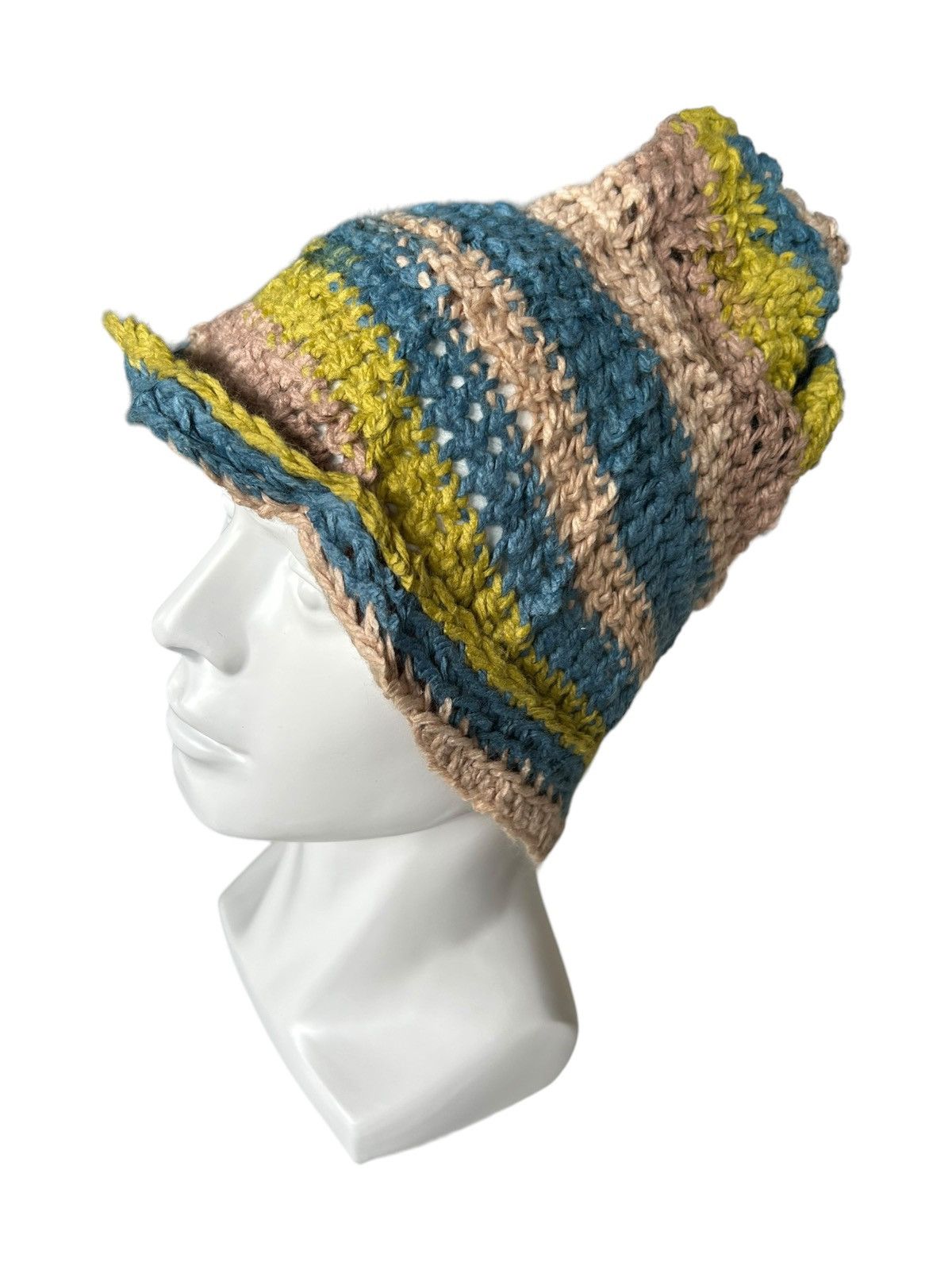 14th Addiction × Japanese Brand Multicolour Crochet Knitted Handmade Beanie Hats Size ONE SIZE - 1 Thumbnail