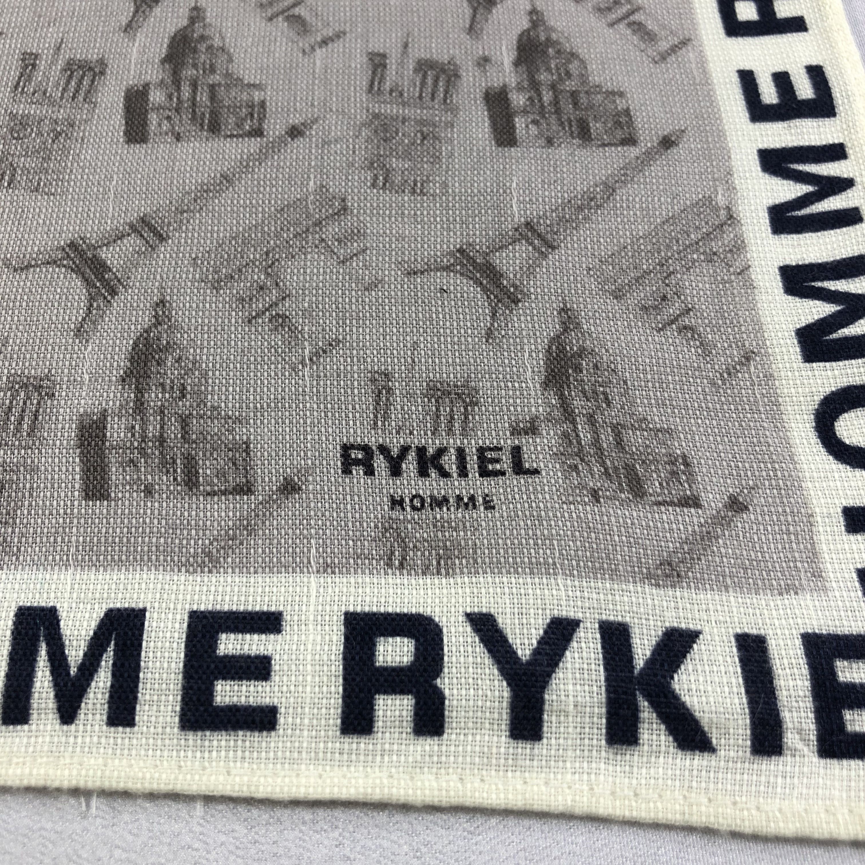 Sonia Rykiel × Vintage Rykiel Homme Eifel Handkerchief Neckerchief Bandana H2051 Size ONE SIZE - 4 Thumbnail