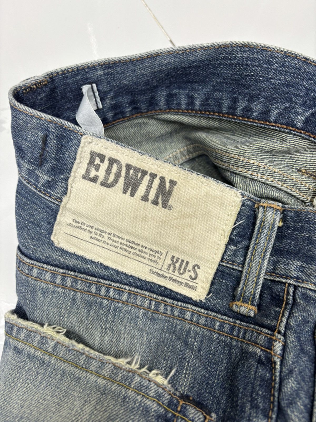 Kapital Edwin XV-S Claw Mark Japan Distressed Denim Jeans Size US 31 - 9 Thumbnail