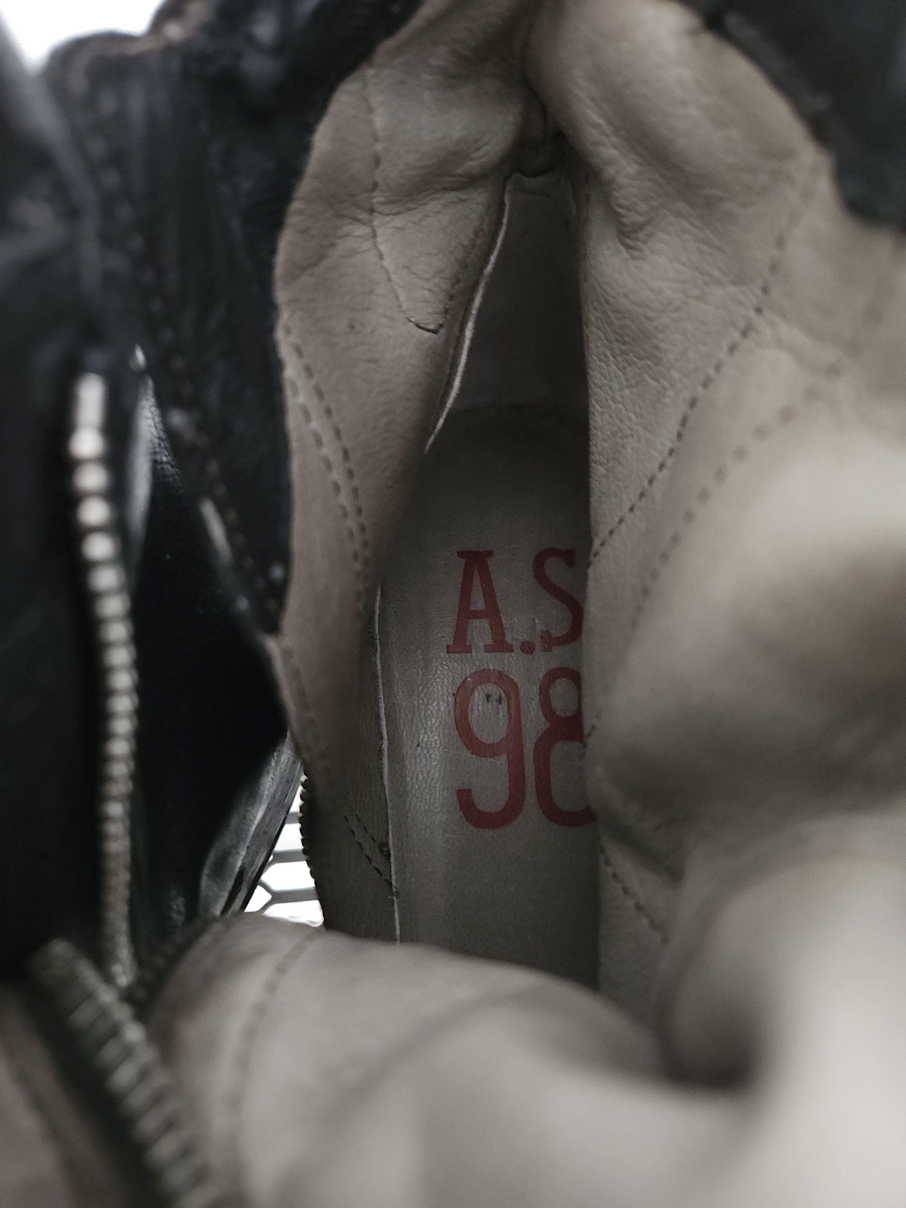 A.S.98 Archive AS98 black layered leather side zip ankle boots Size US 7 / IT 37 - 21 Thumbnail
