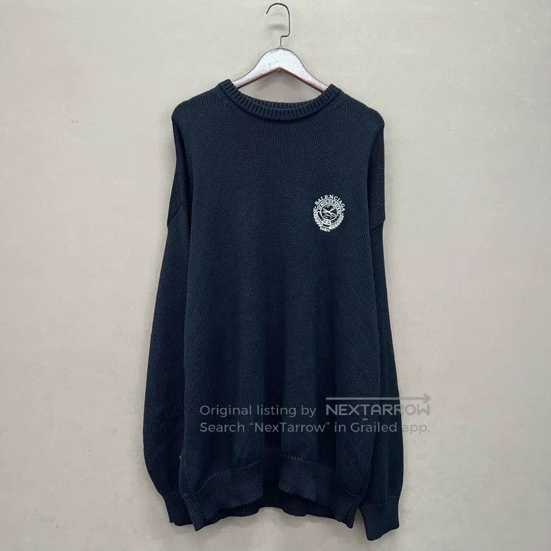 Balenciaga Balenciaga Wheat ears scissors shield embroidered black sw Size US S / EU 44-46 / 1 - 1 Thumbnail