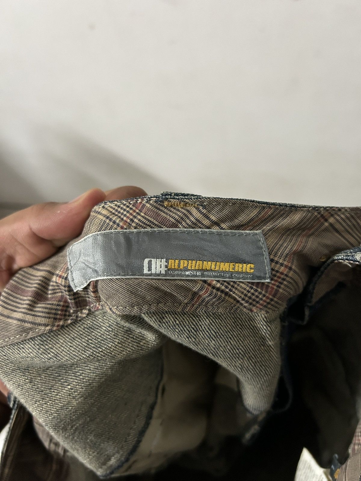 Alphanumeric × Japanese Brand × Vintage Crazy Double Waist Alpha Numeric Sick Acid Wash Design Size US 35 - 11 Thumbnail