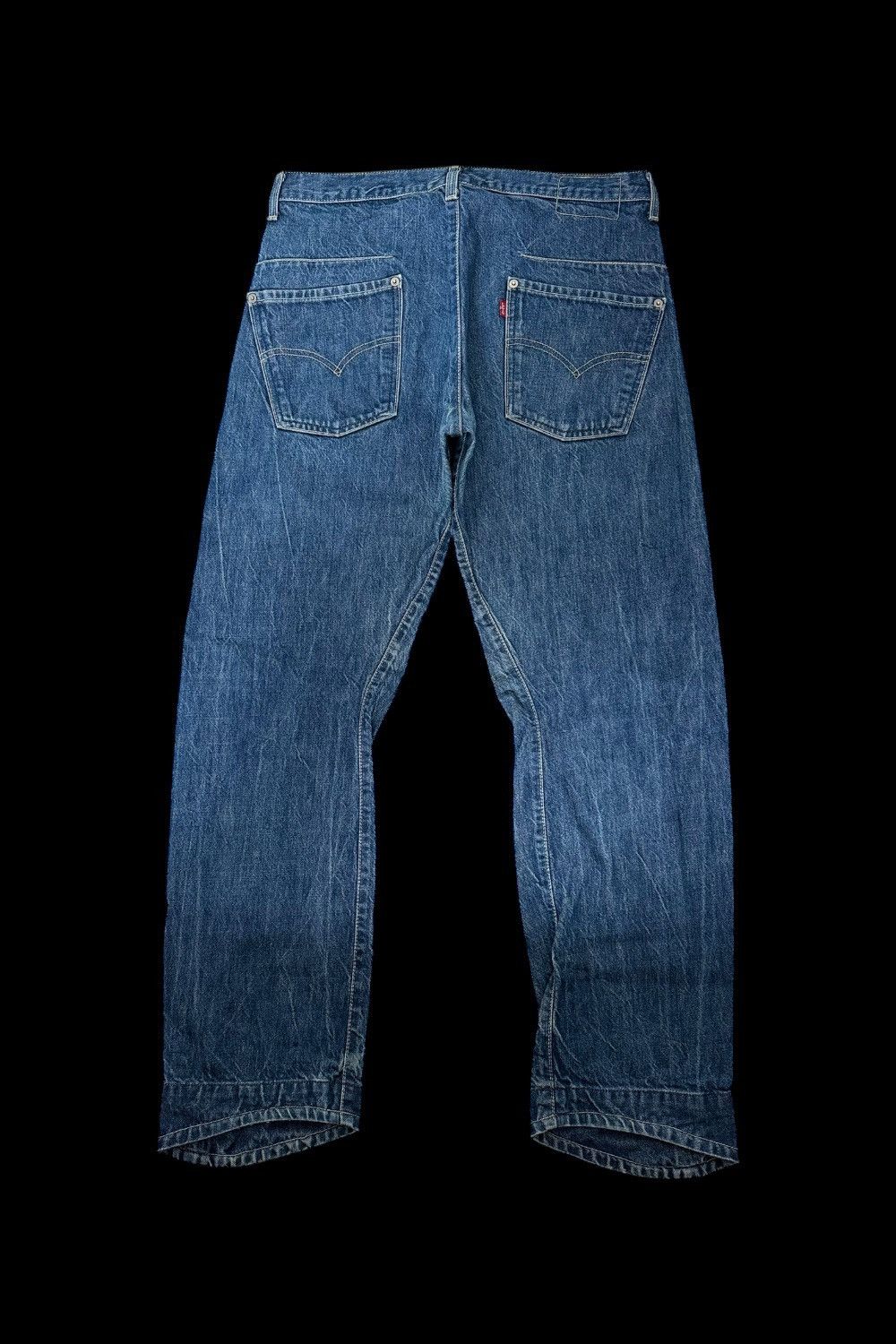 Levi's Levi’s Engineered Navy Baggy Flared Twisted Denim Jeans Y2K Size US 34 / EU 50 - 1 Thumbnail