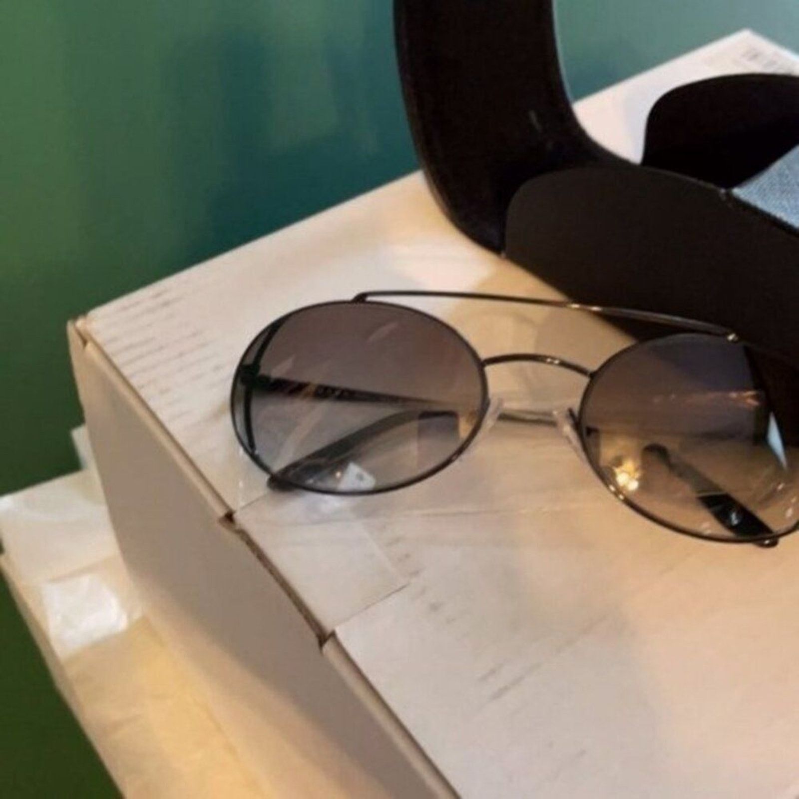 Prada Prada 61mm Oval Sunglasses Black Size ONE SIZE - 6 Thumbnail