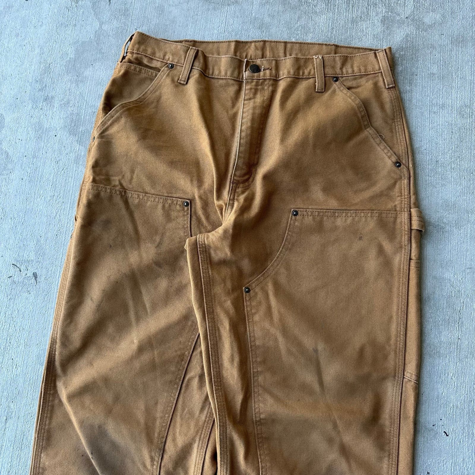 Carhartt × Vintage Carhartt brown double knee work wear carpenter pants Size US 34 / EU 50 - 2 Thumbnail