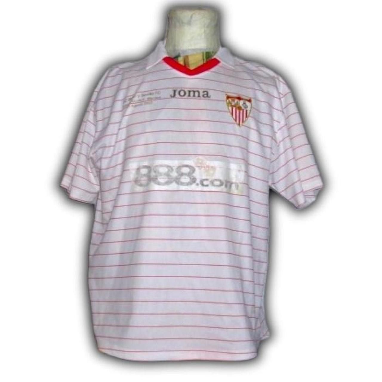 Joma Fc Seville Sevilla Spain 2008 2009 Home Shirt Jersey Size US L / EU 52-54 / 3 - 1 Thumbnail