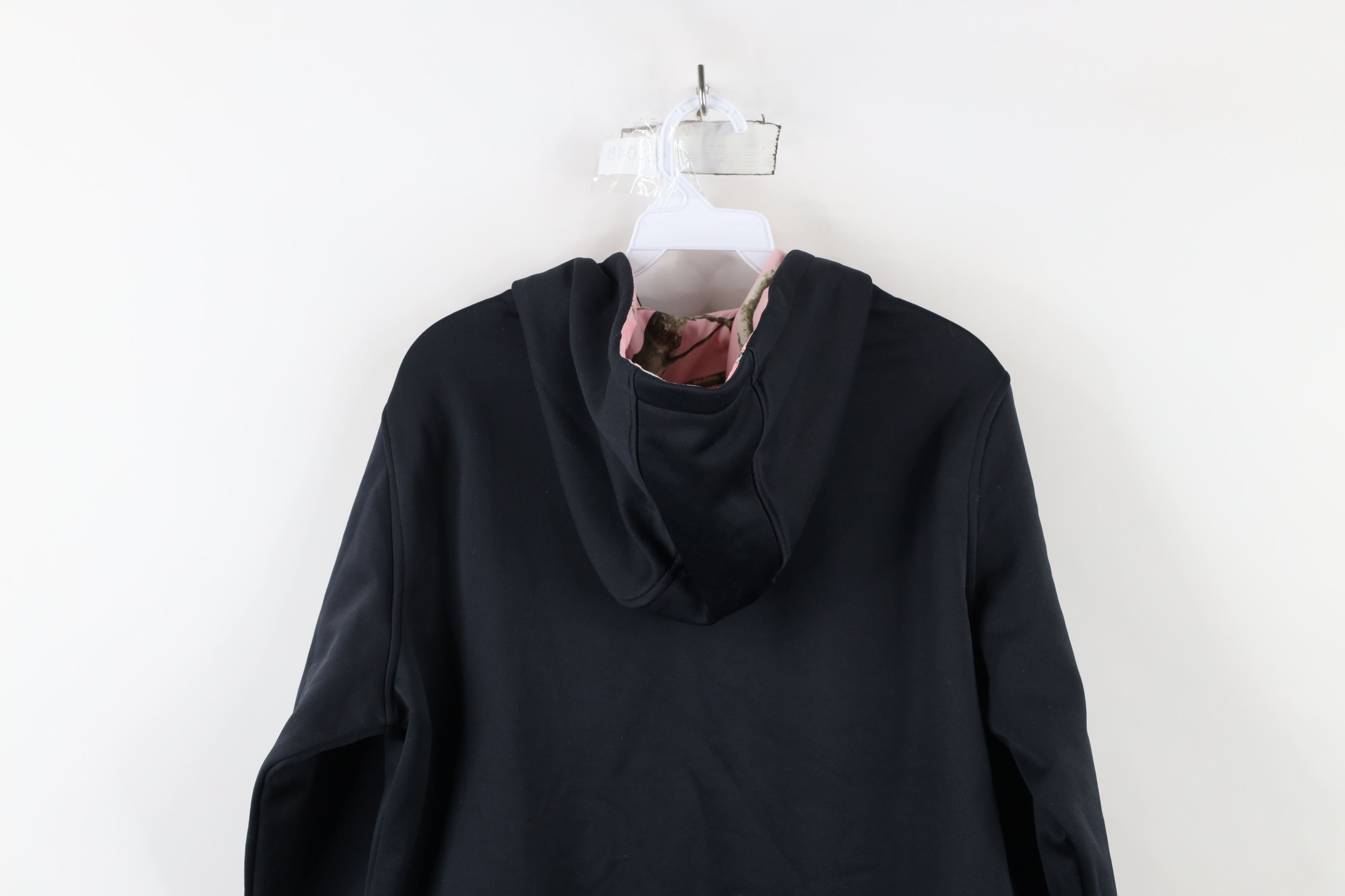 Under Armour × Vintage Under Armour Storm Fitted Big Logo Camouflage Hoodie Black Size L / US 10 / IT 46 - 13 Thumbnail
