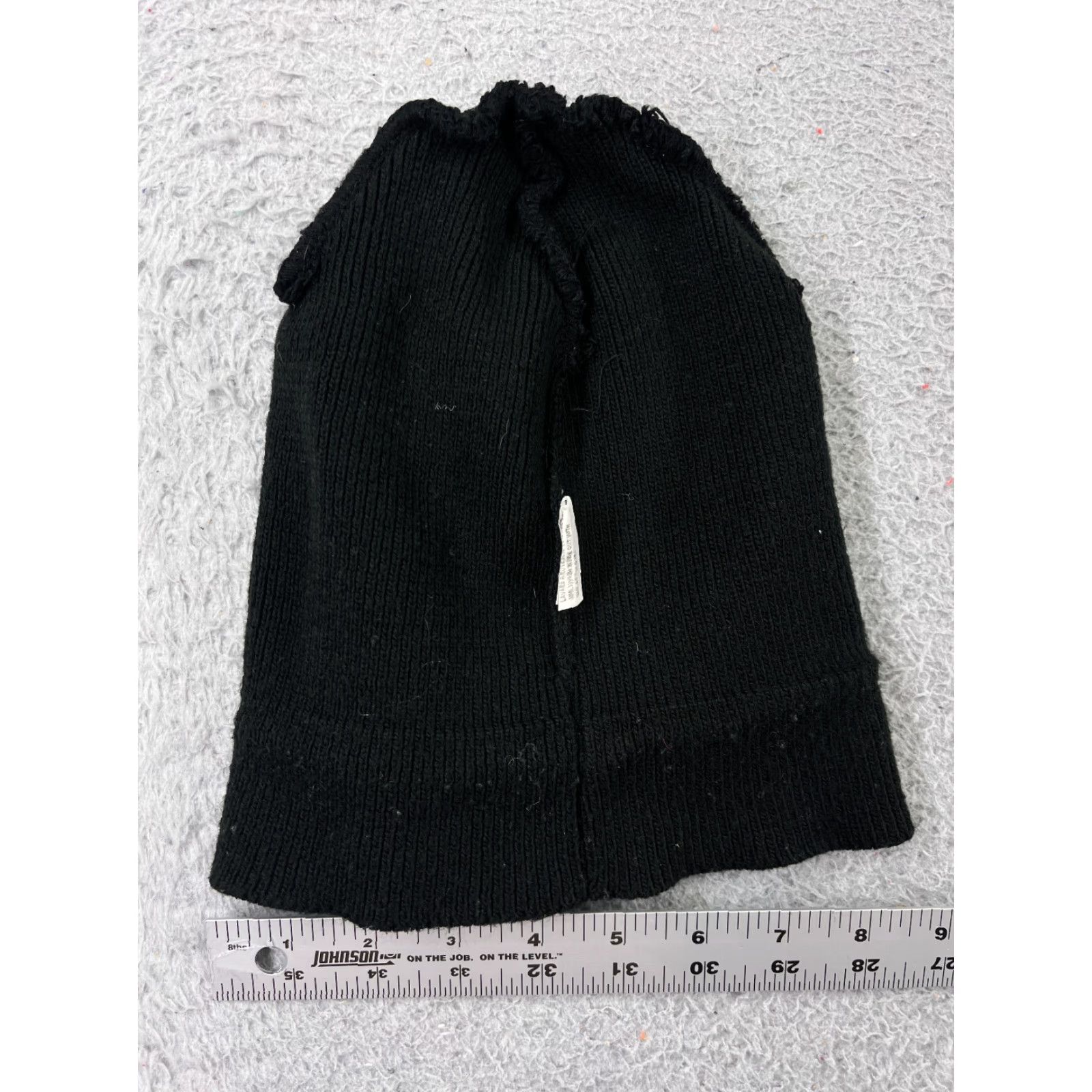Vintage Pyramid Beanie Toque Adult One Size Black Knit Acrylic Made Italy Size ONE SIZE - 5 Thumbnail