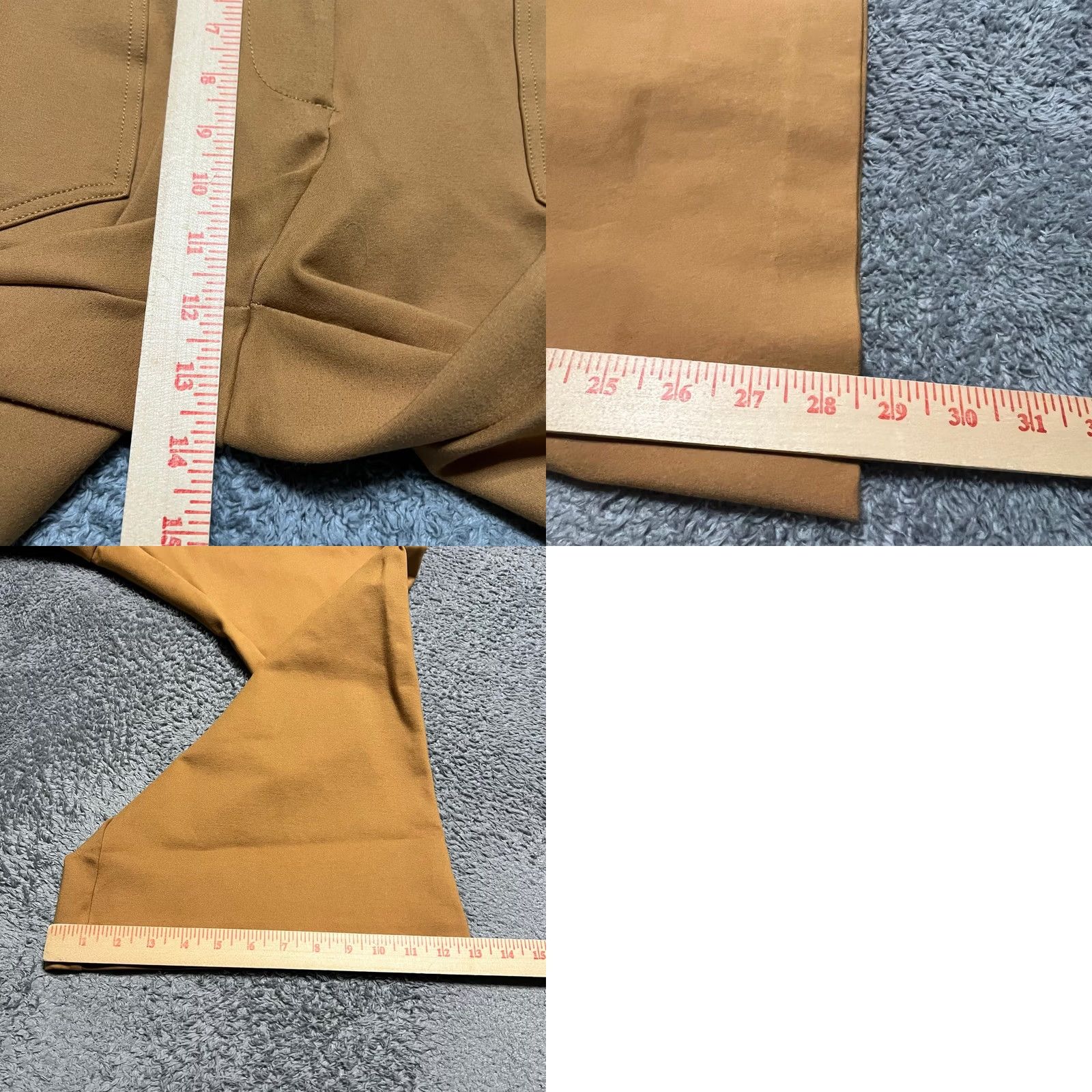 Vintage Maeve Anthropologie Pants Womens 14 Naomi Wide-Leg Flare Brown 34x28.5 The Size 36" / US 14 / IT 50 - 8 Thumbnail