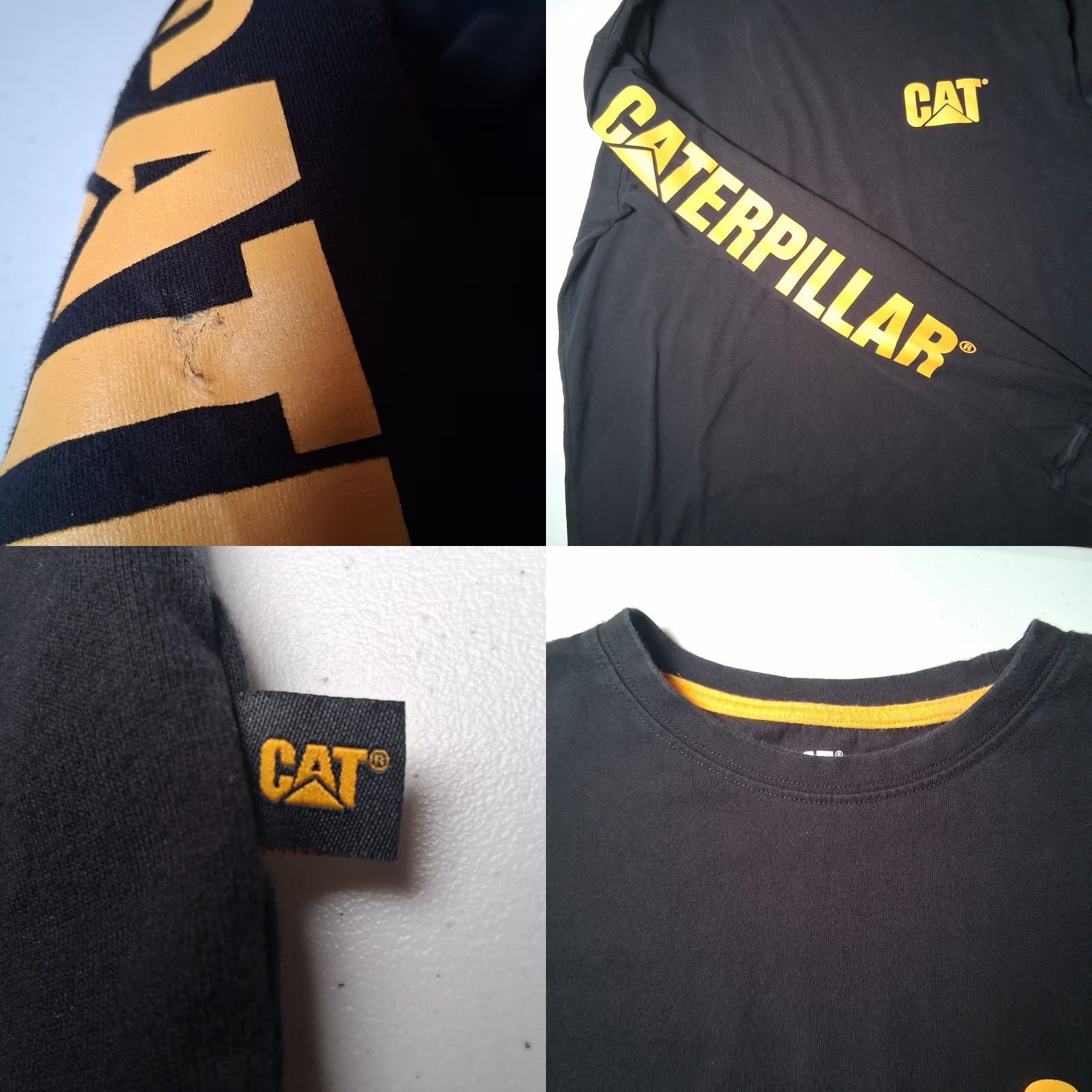Vintage CAT Shirt T Logo Work Heavy Equipment Long Sleeve M Black Cotton Knit Crew Neck Men Regular Size US M / EU 48-50 / 2 - 8 Thumbnail