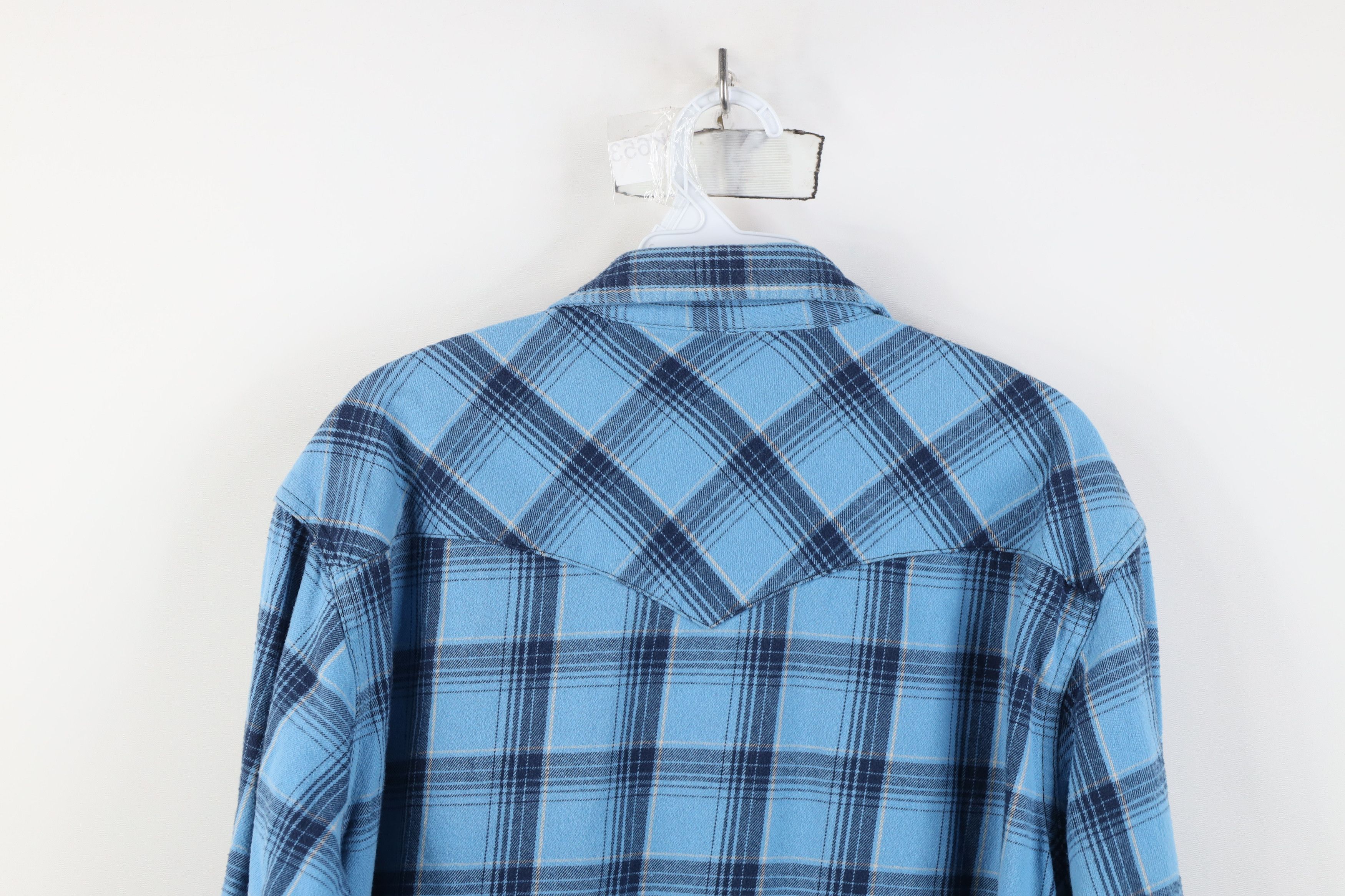 Wrangler Vintage 90s Y2K Wrangler Rodeo Flannel Button Shirt Plaid Size US XL / EU 56 / 4 - 11 Thumbnail