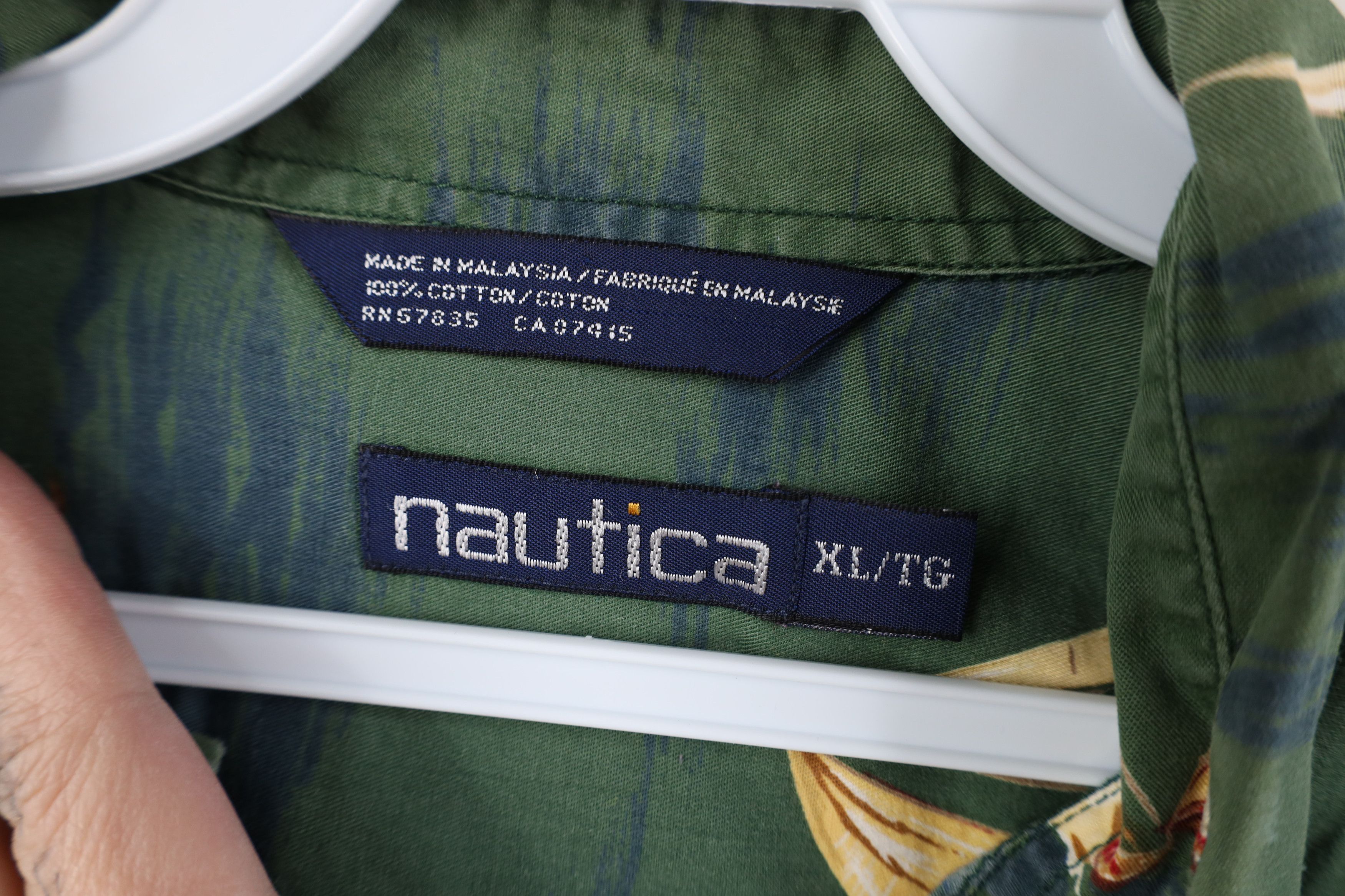 Nautica Vintage 90s Nautica All Over Print Button Down Shirt Size US XL / EU 56 / 4 - 8 Thumbnail