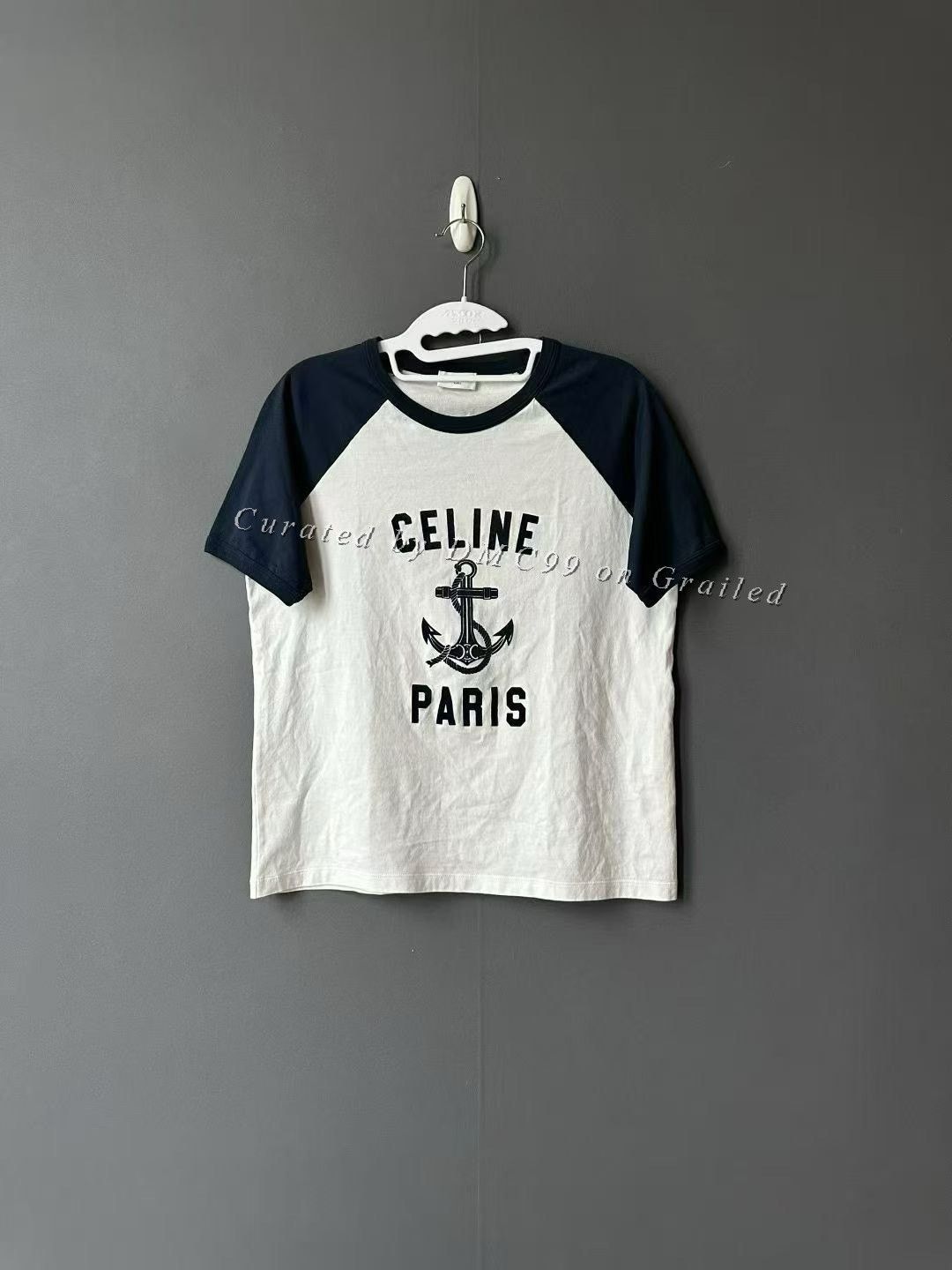 Celine × Hedi Slimane $395 White Flocked Unlock Your Fantasies T