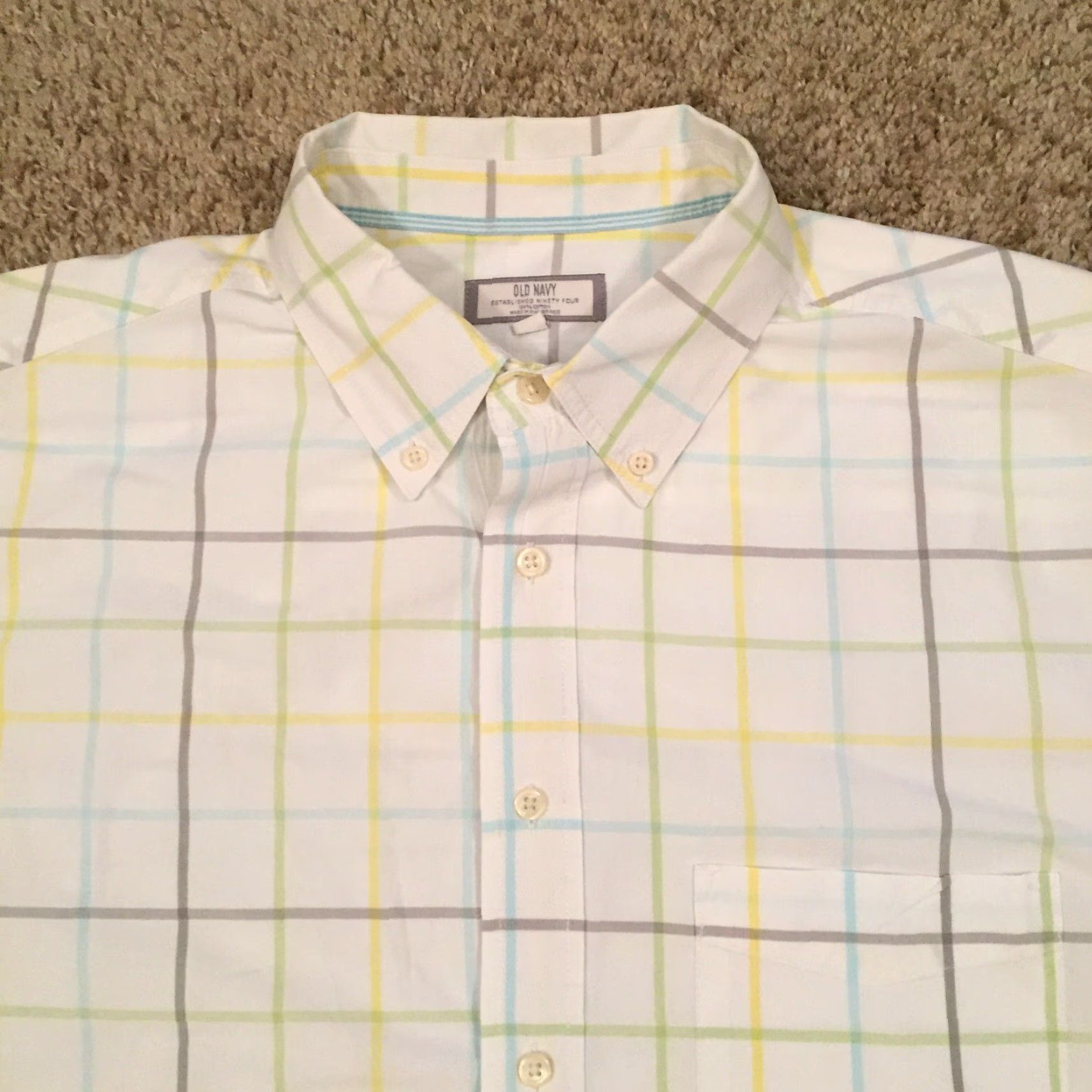 Old Navy Old Navy Shirt Mens XL White Check Long Sleeve Button Down Size US XL / EU 56 / 4 - 3 Thumbnail