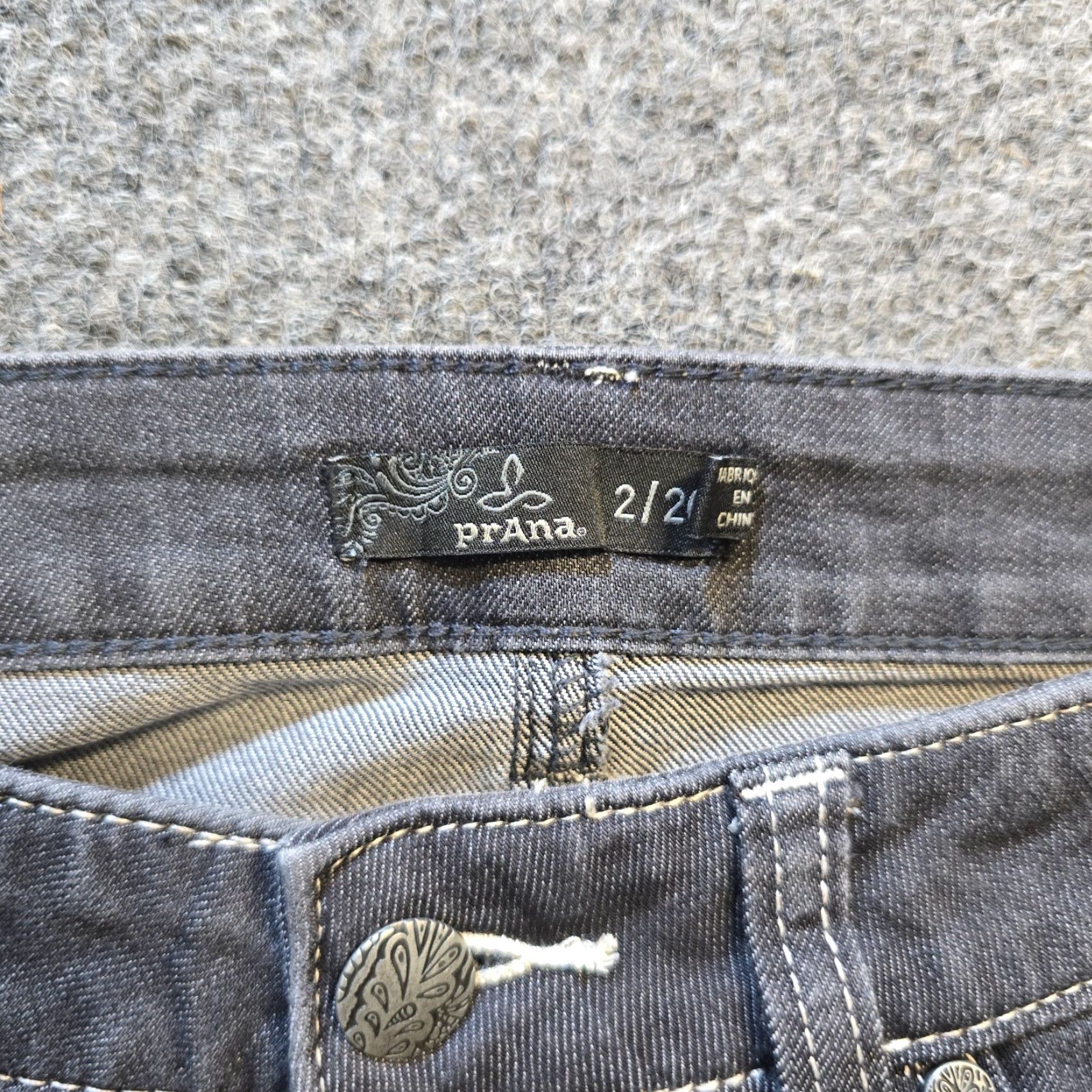Prana Prana Jeans Women Slim Skinny Denim 5-Pocket Black Ultra Low Rise Stretch 32 in Inseam Size 26" / US 2 / IT 38 - 4 Thumbnail